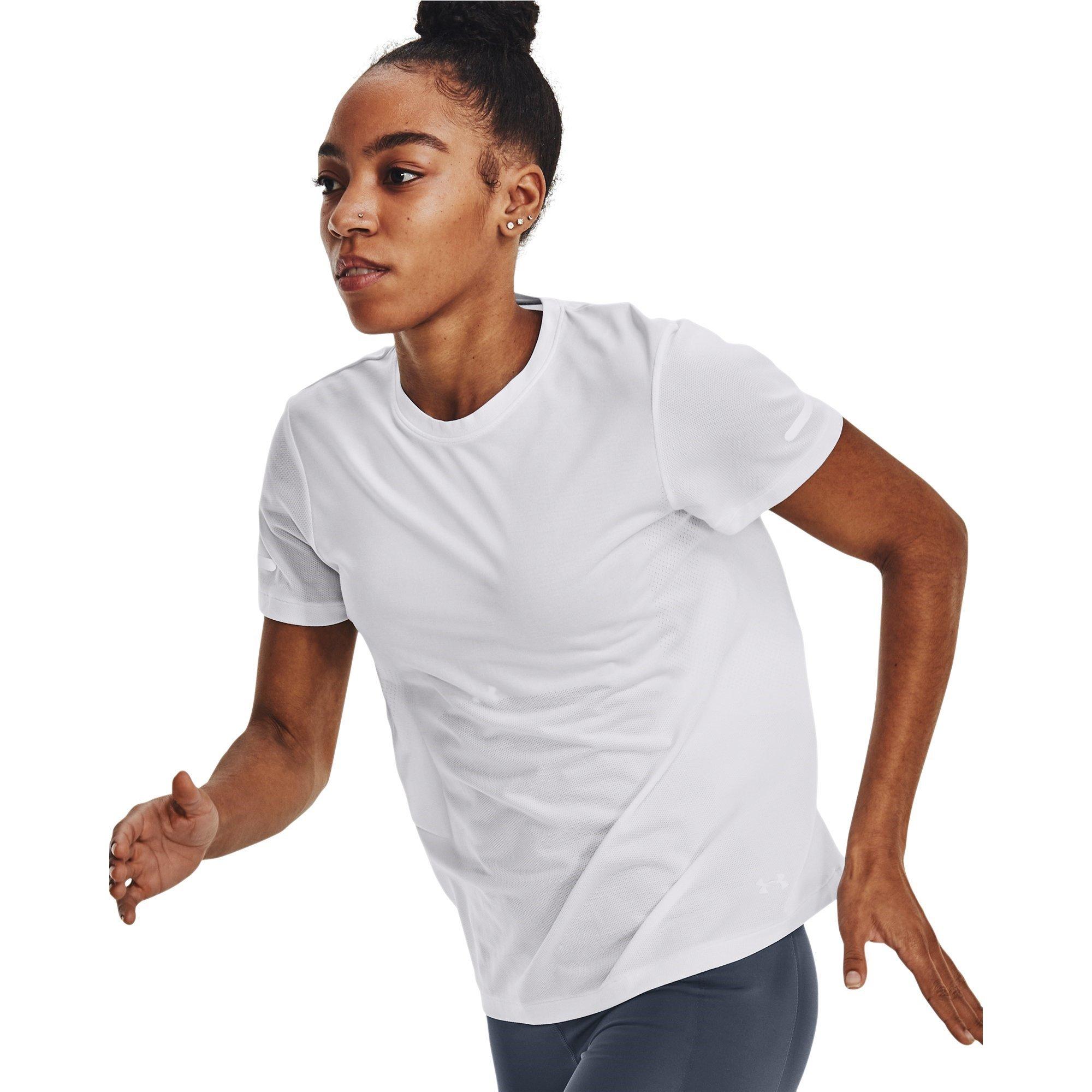 White - Under Armour - Women's Seamless Stride Short-Sleeve Performance Running Top - 5
