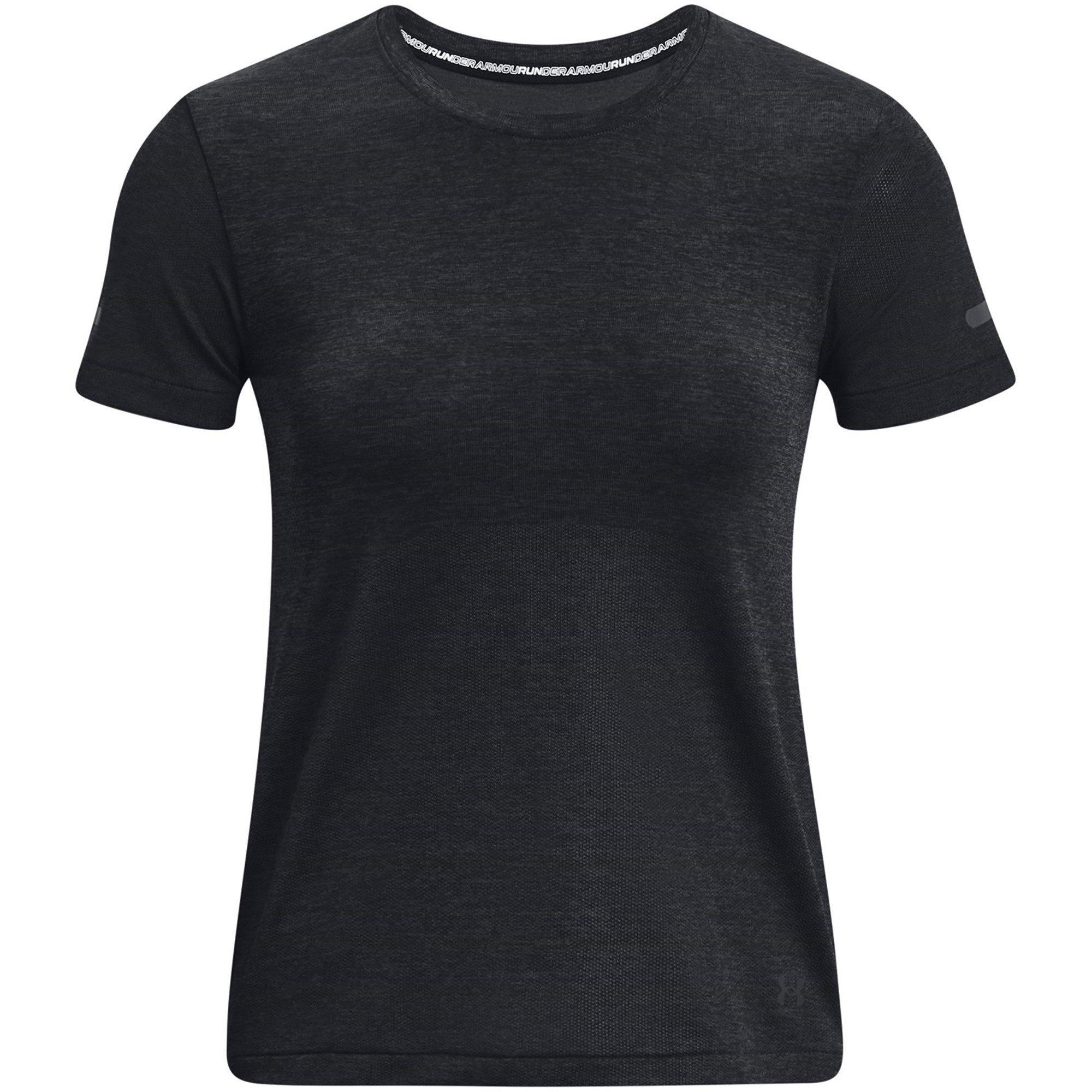 Zwart - Under Armour - Women's Seamless Stride Short-Sleeve Performance Running Top - 1