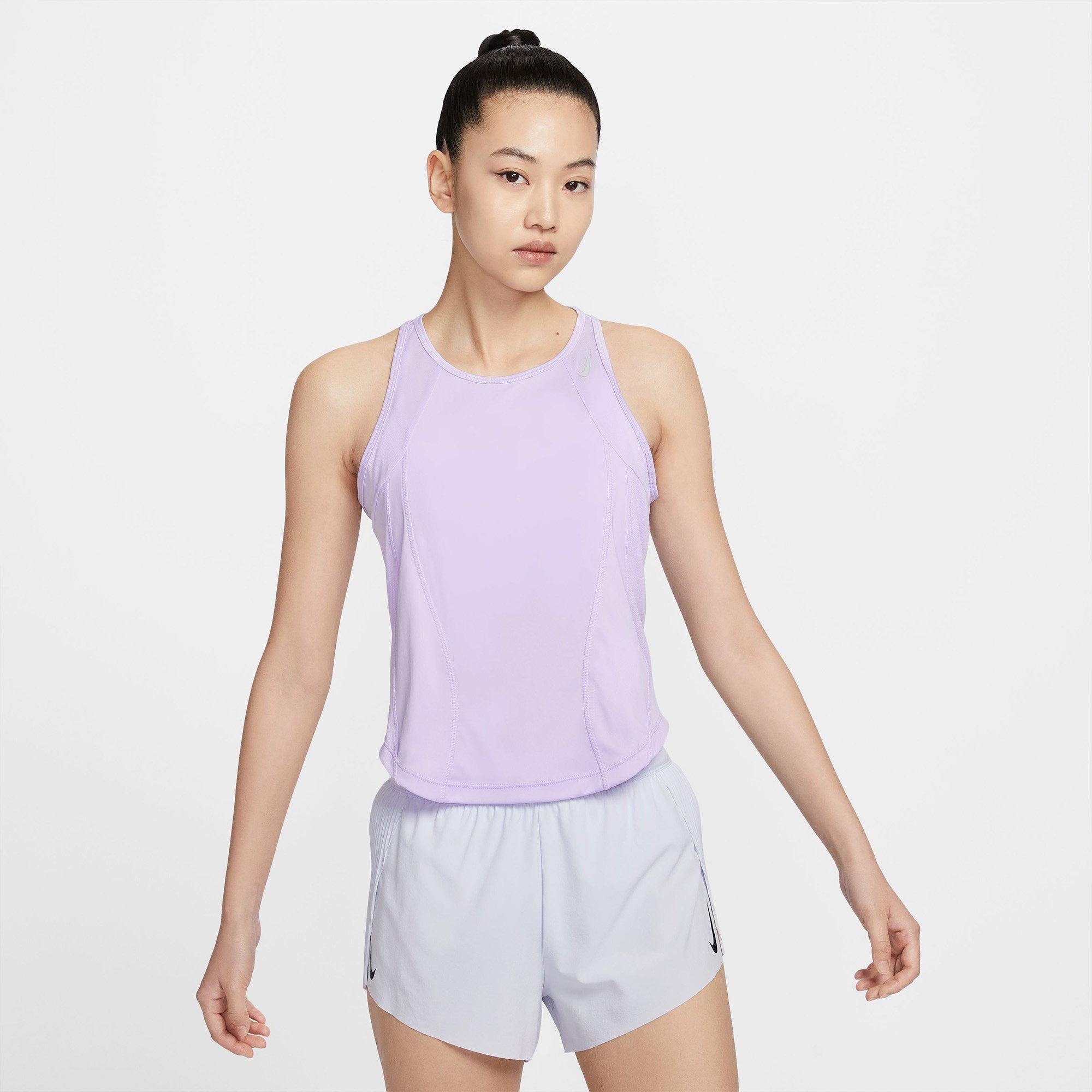 Lilac/Ref.Silv - Nike - Dri FIT Fast Womens Running Tank Top - 8