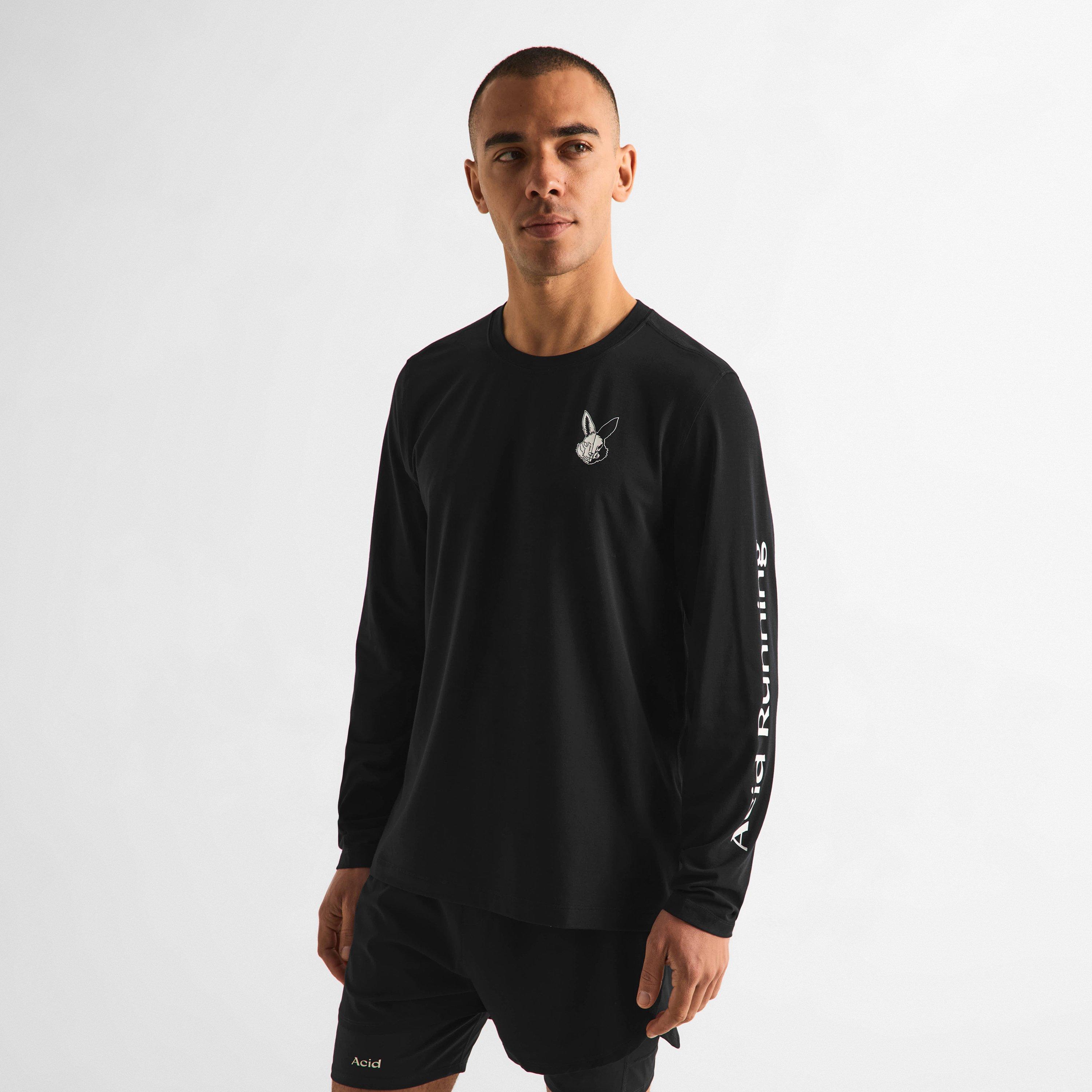 Black - Acid Running - Long Sleeve Logo Tee - 3
