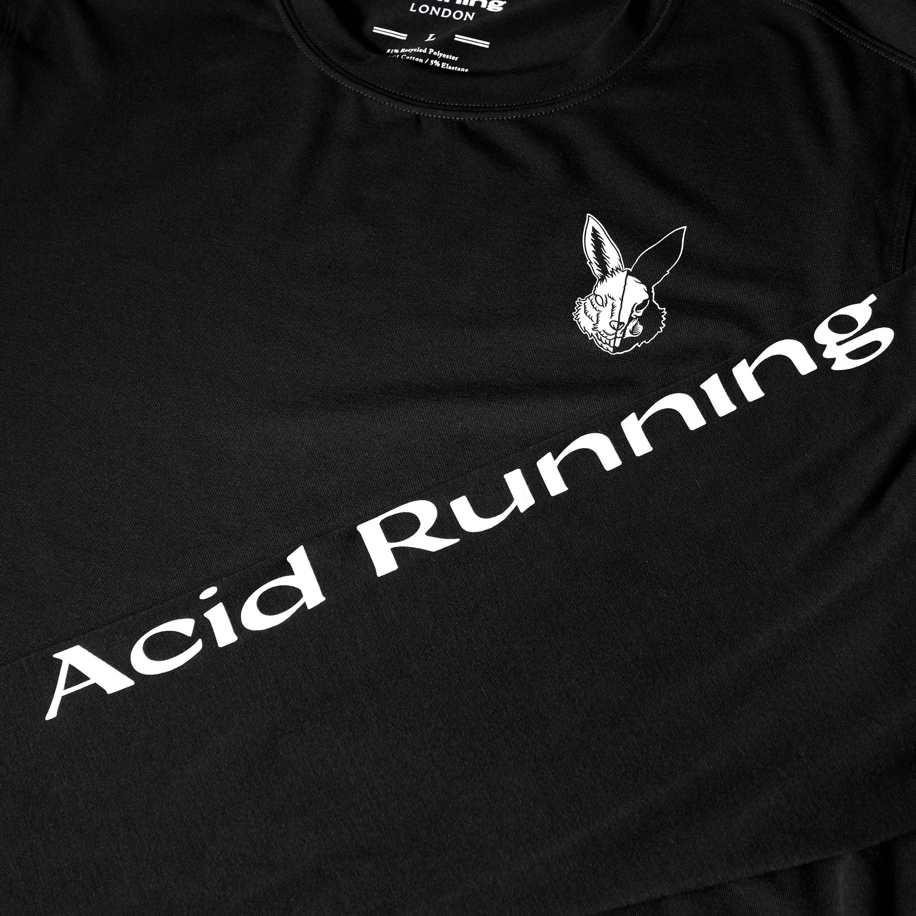 Black - Acid Running - Long Sleeve Logo Tee - 5
