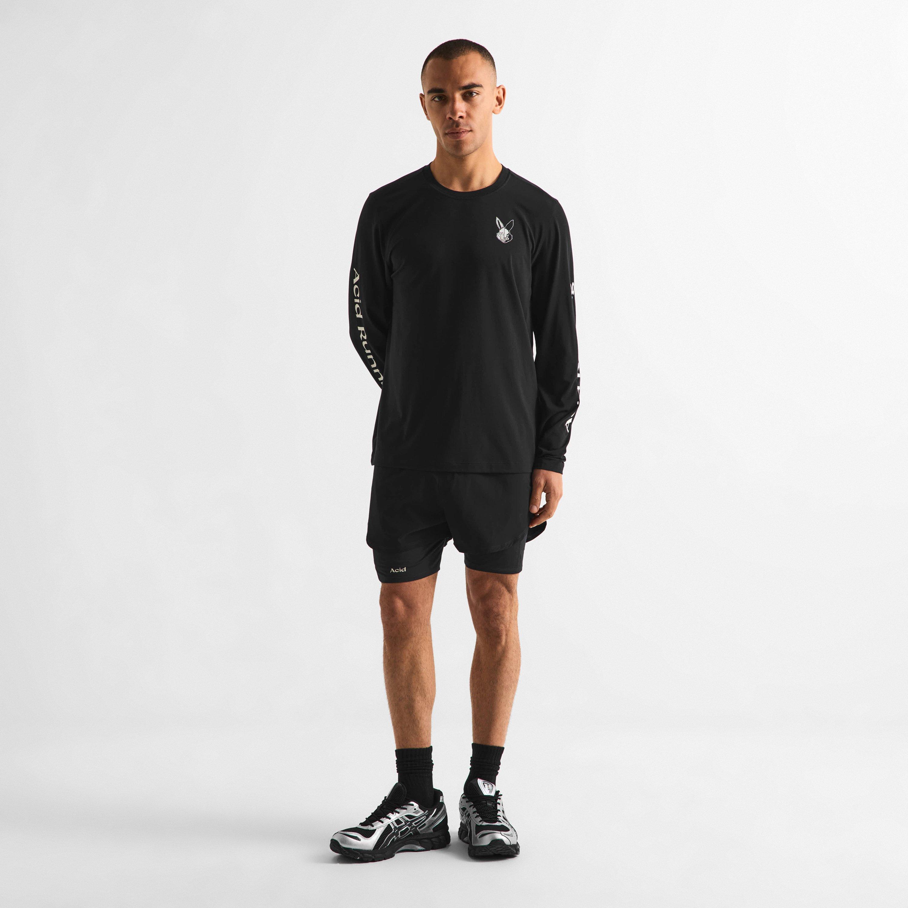 Black - Acid Running - Long Sleeve Logo Tee - 6