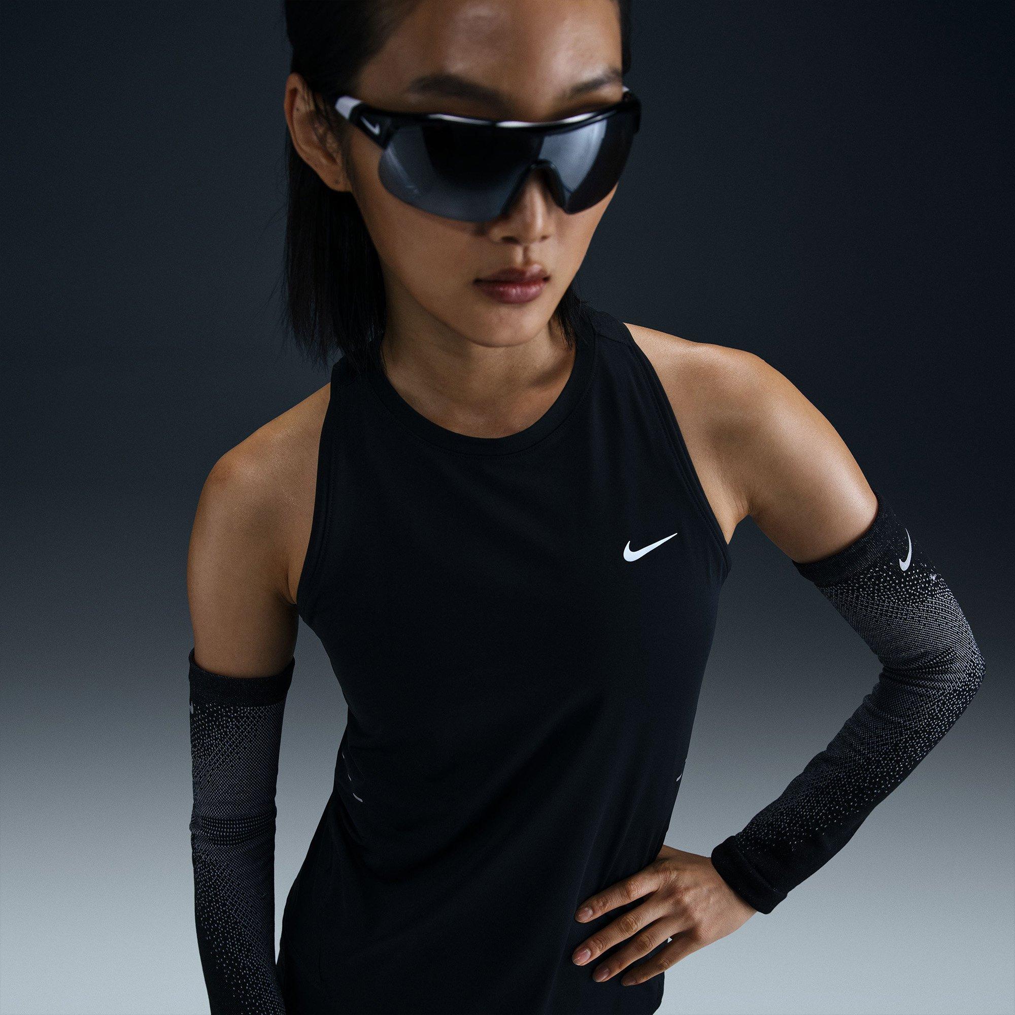 Black/R.Silver - Nike - Swift Womens Dri-FIT Running Tank Top - 2