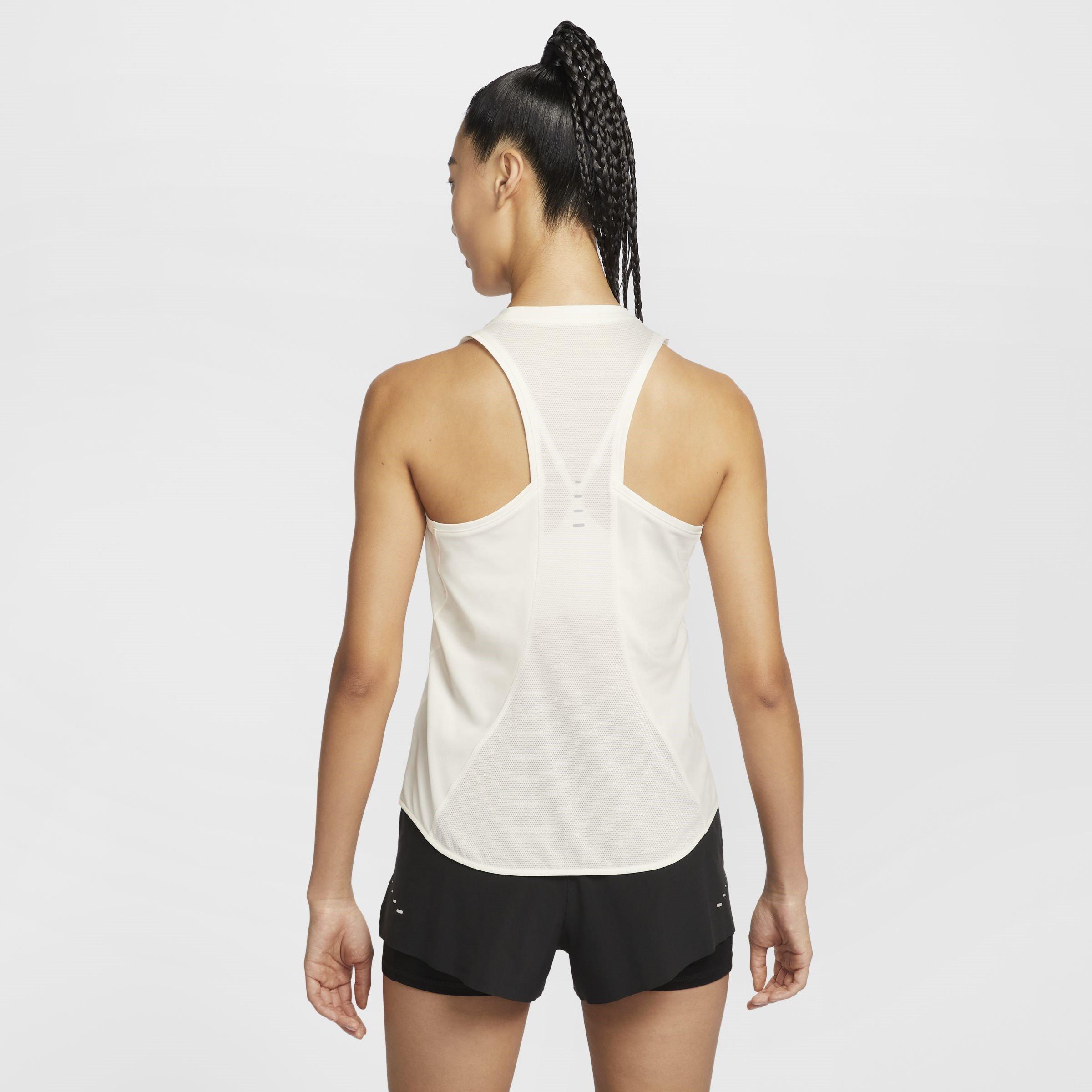 Sail/Ref.Silver - Nike - Swift Womens Dri-FIT Running Tank Top - 2
