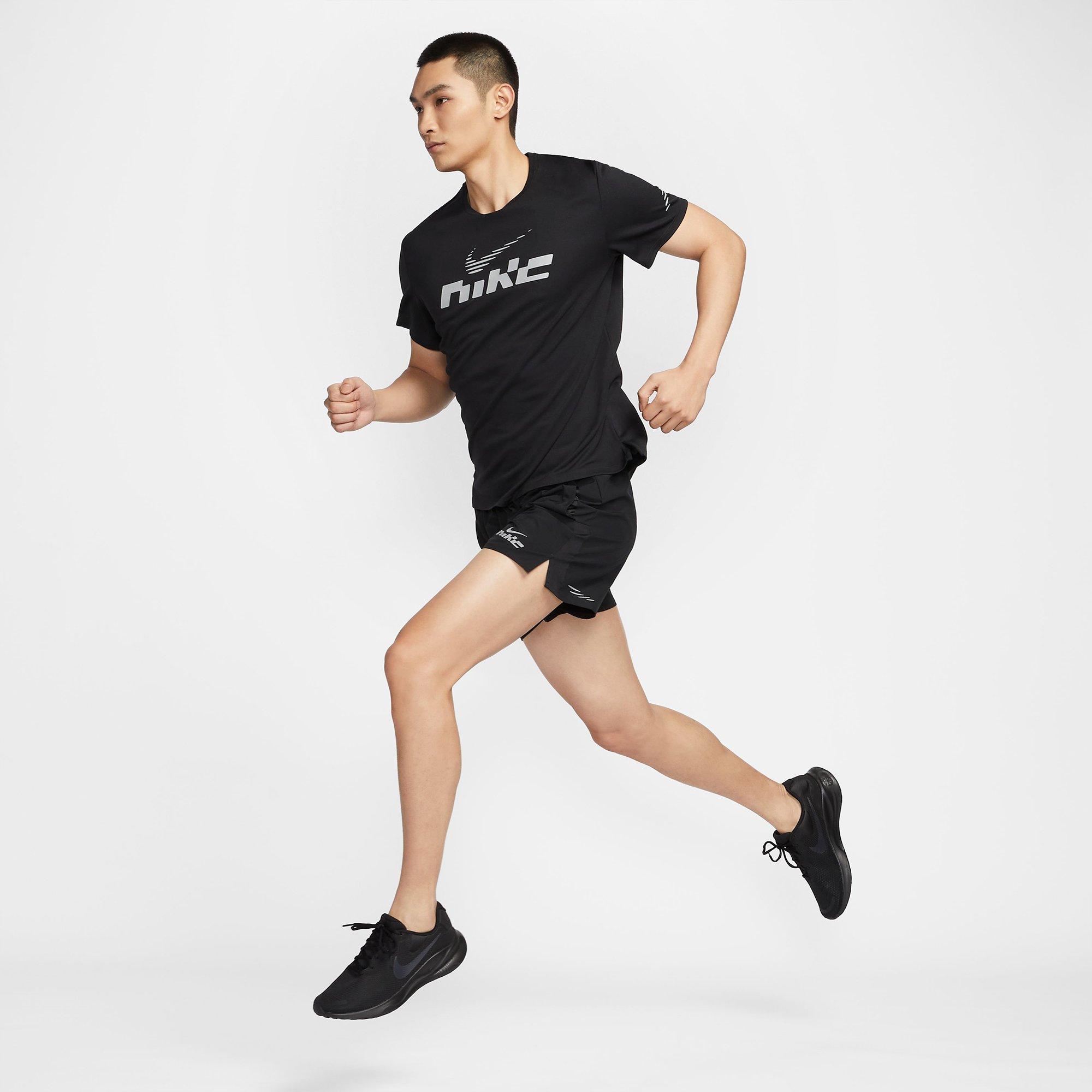 Black/Rf.Silver - Nike - Challenger Flash Mens Dri-FIT Brief-Lined Running Shorts - 4