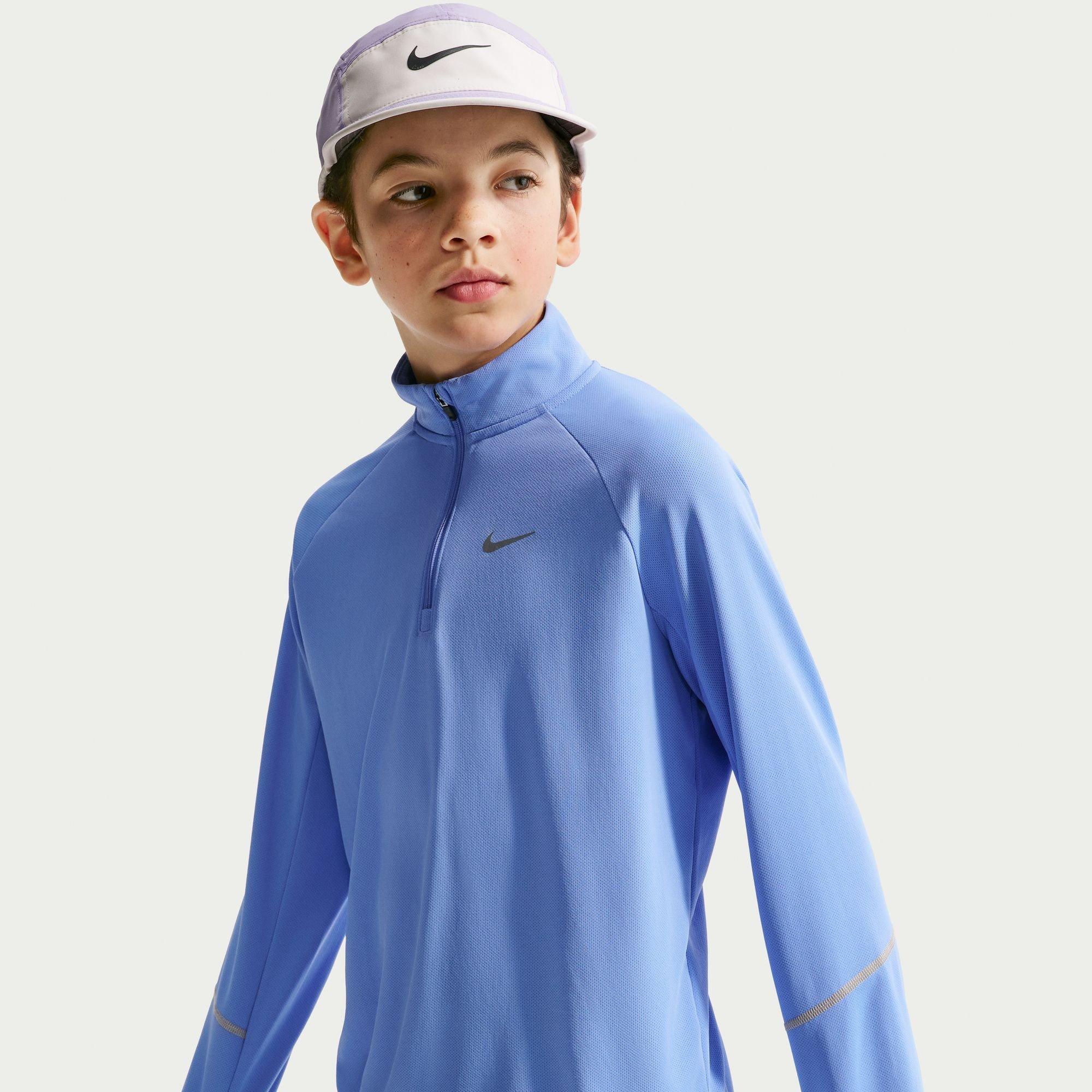 Nike Boys Kids' Long Sleeve Performance Running Top - Royal Pulse - 11-12 (L)