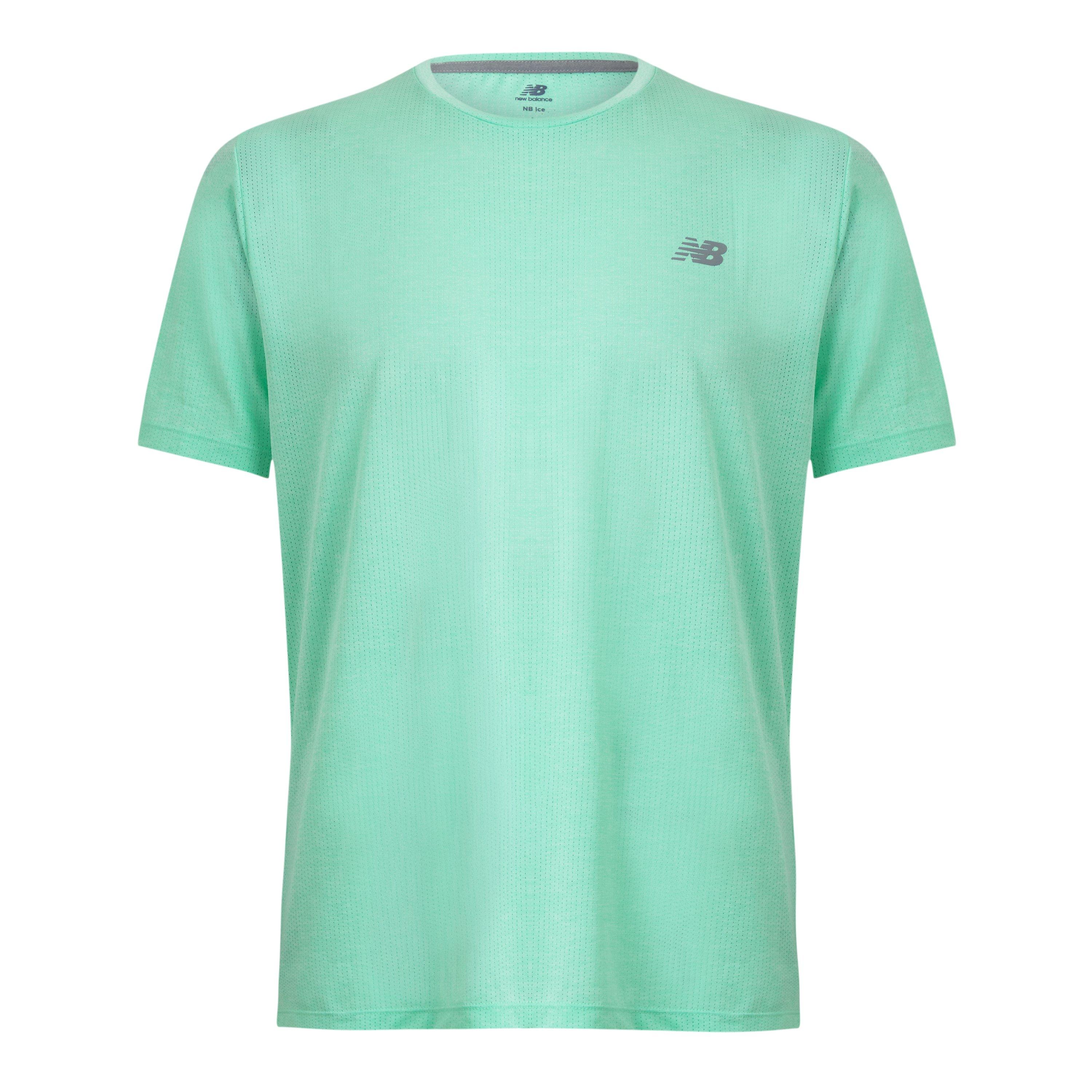 Menta brillante - New Balance - Men's Athletics Short Sleeve Running T-Shirt - 1