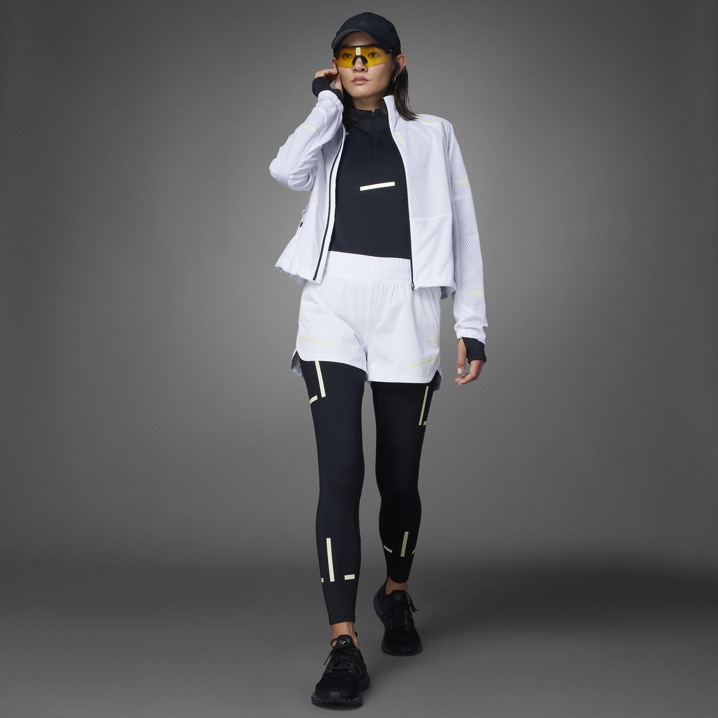 White - adidas - Reflect At Night X-City Running Shorts - 7