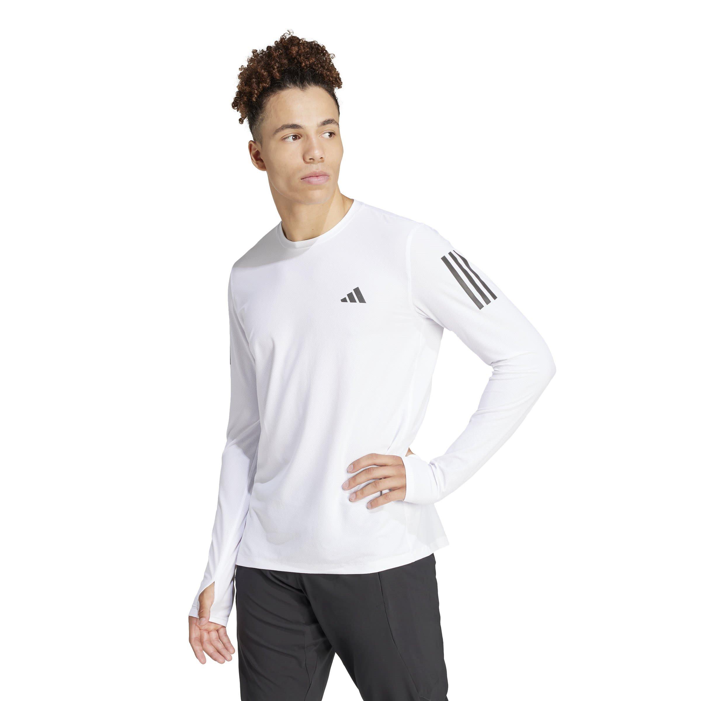 White - adidas - Own The Run Mens Long Sleeve T Shirt - 2