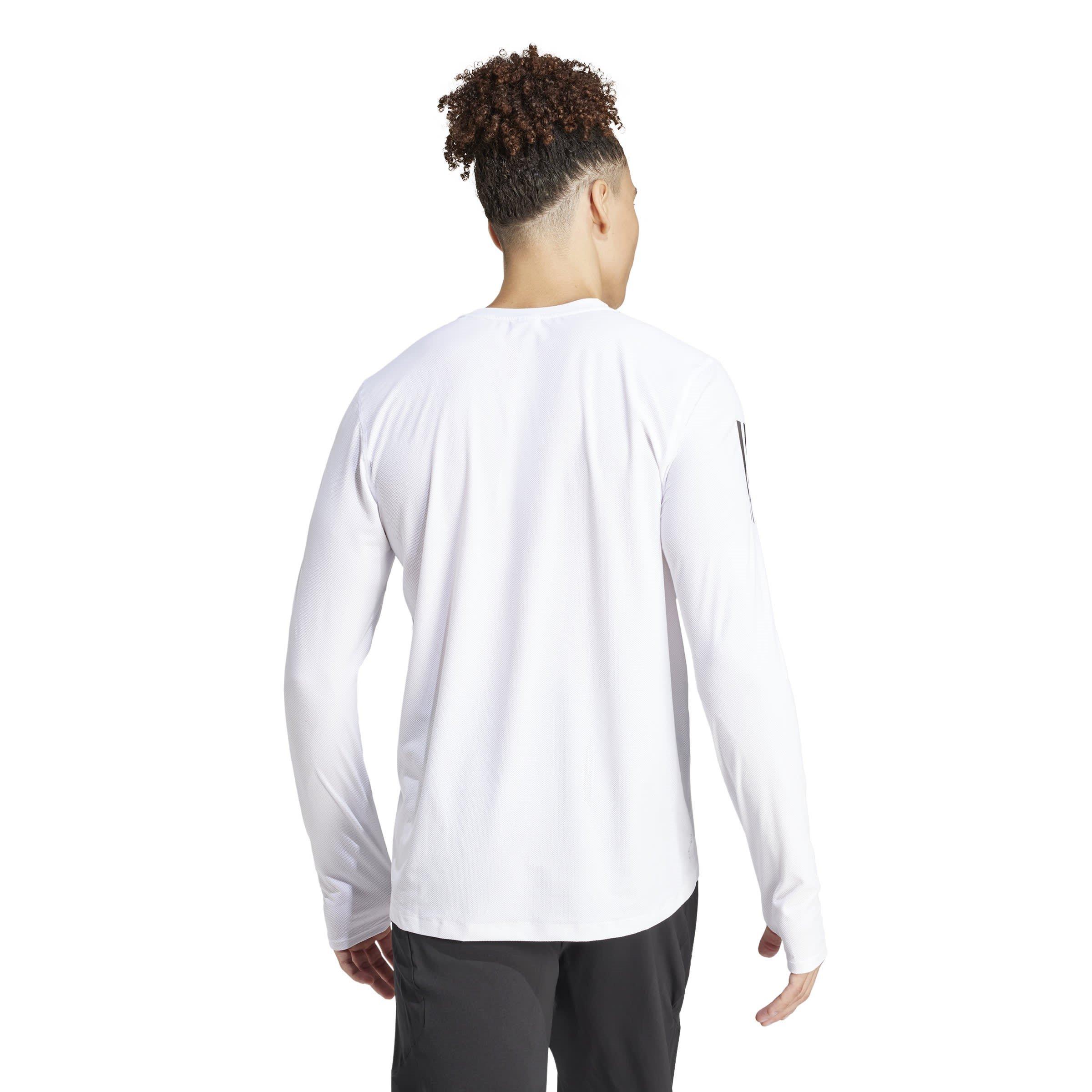 White - adidas - Own The Run Mens Long Sleeve T Shirt - 3
