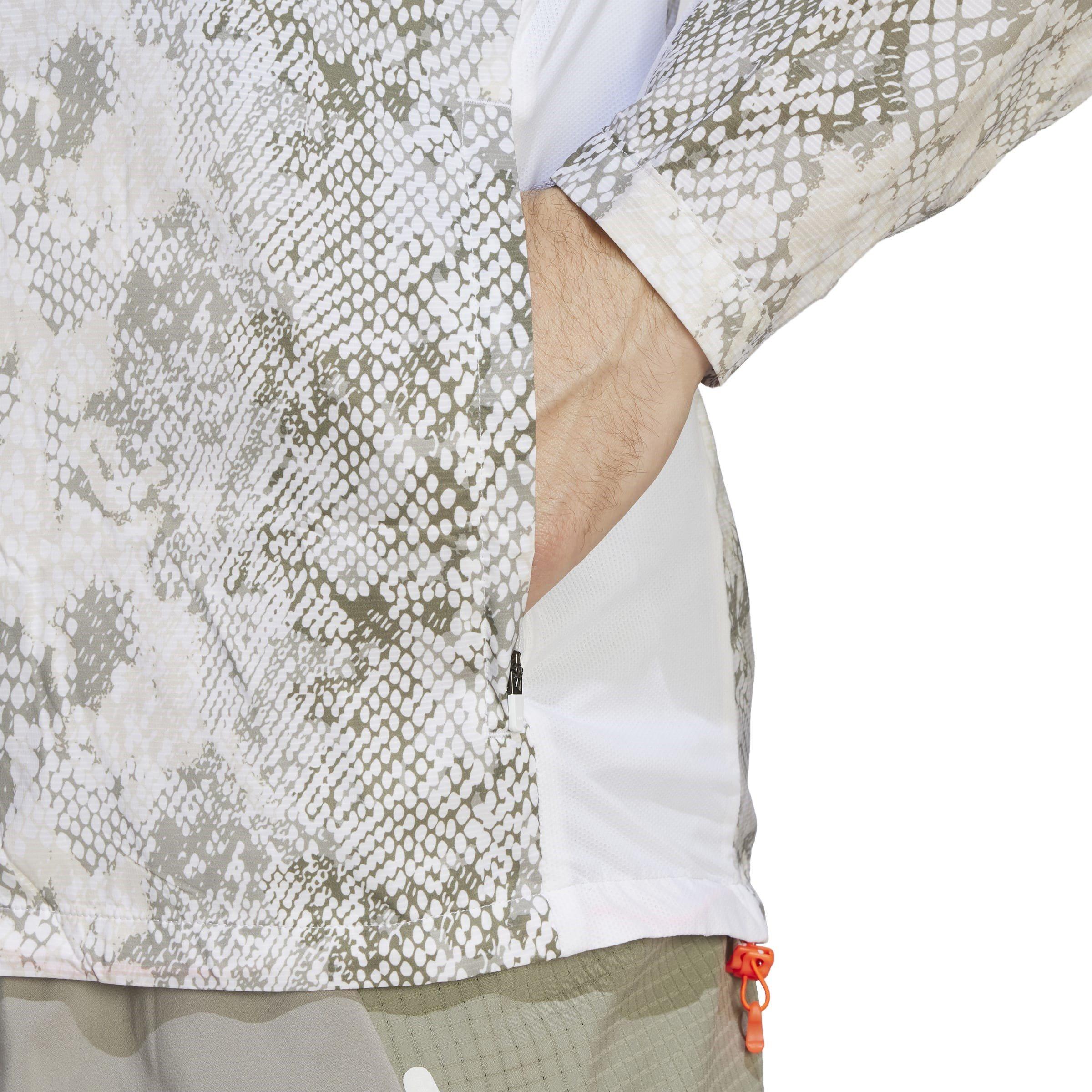 Wht/slvr/olive - adidas - Marathon Jacket Mens - 5