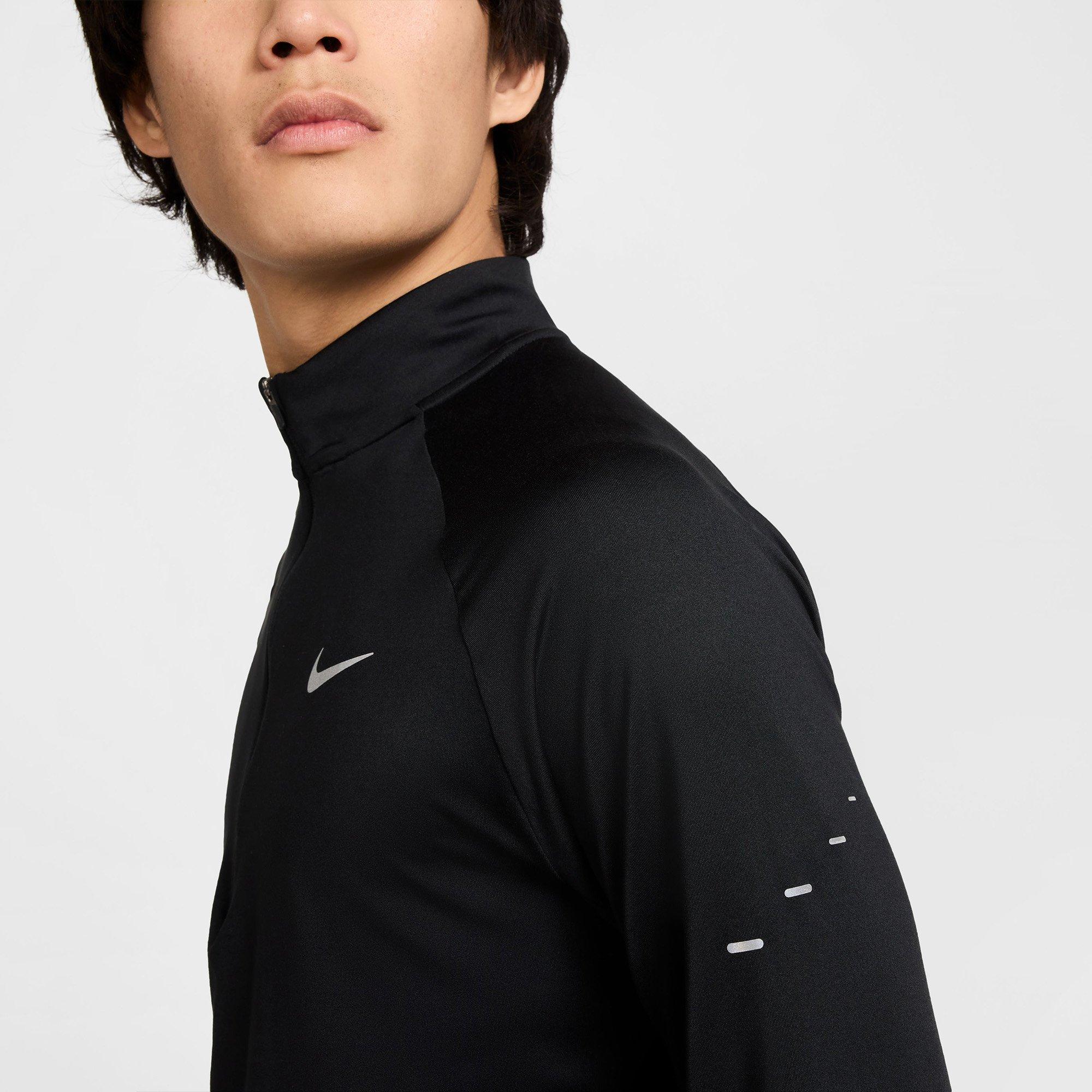 Black/R.Silver - Nike - Stride Mens Dri-FIT 1/4-Zip Running Top - 5
