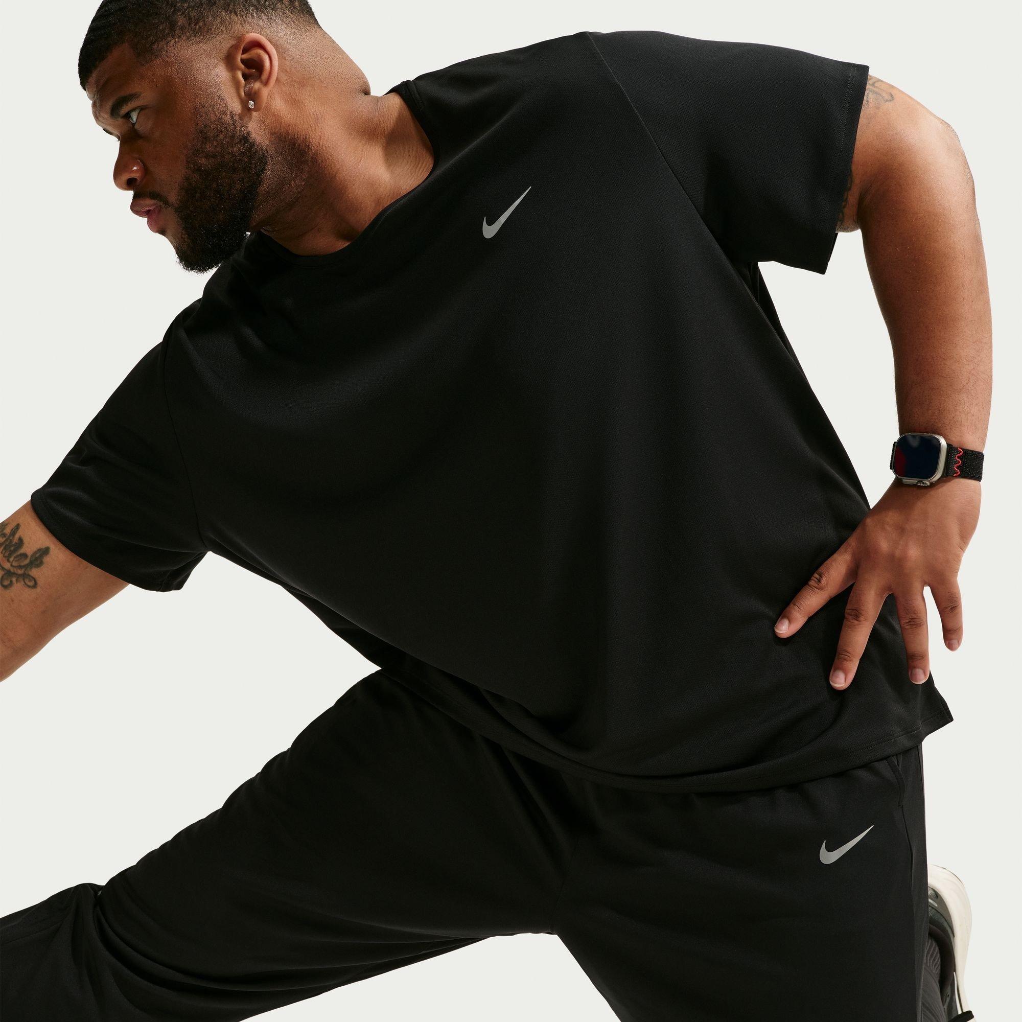 Black/Slvr RF - Nike - Men's Miler Knitted Performance Tracksuit Bottom - 11