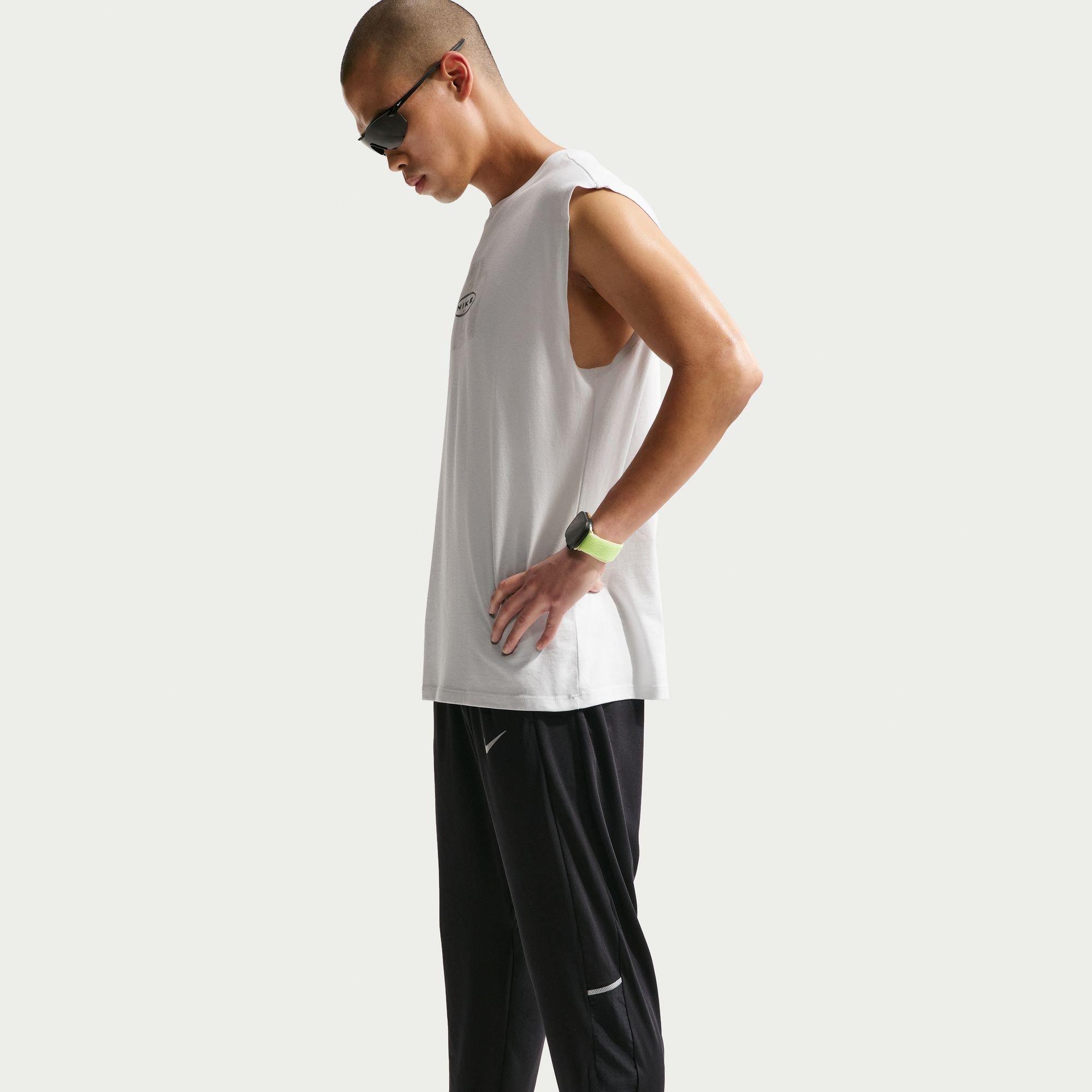Black/Slvr RF - Nike - Men's Miler Knitted Performance Tracksuit Bottom - 3