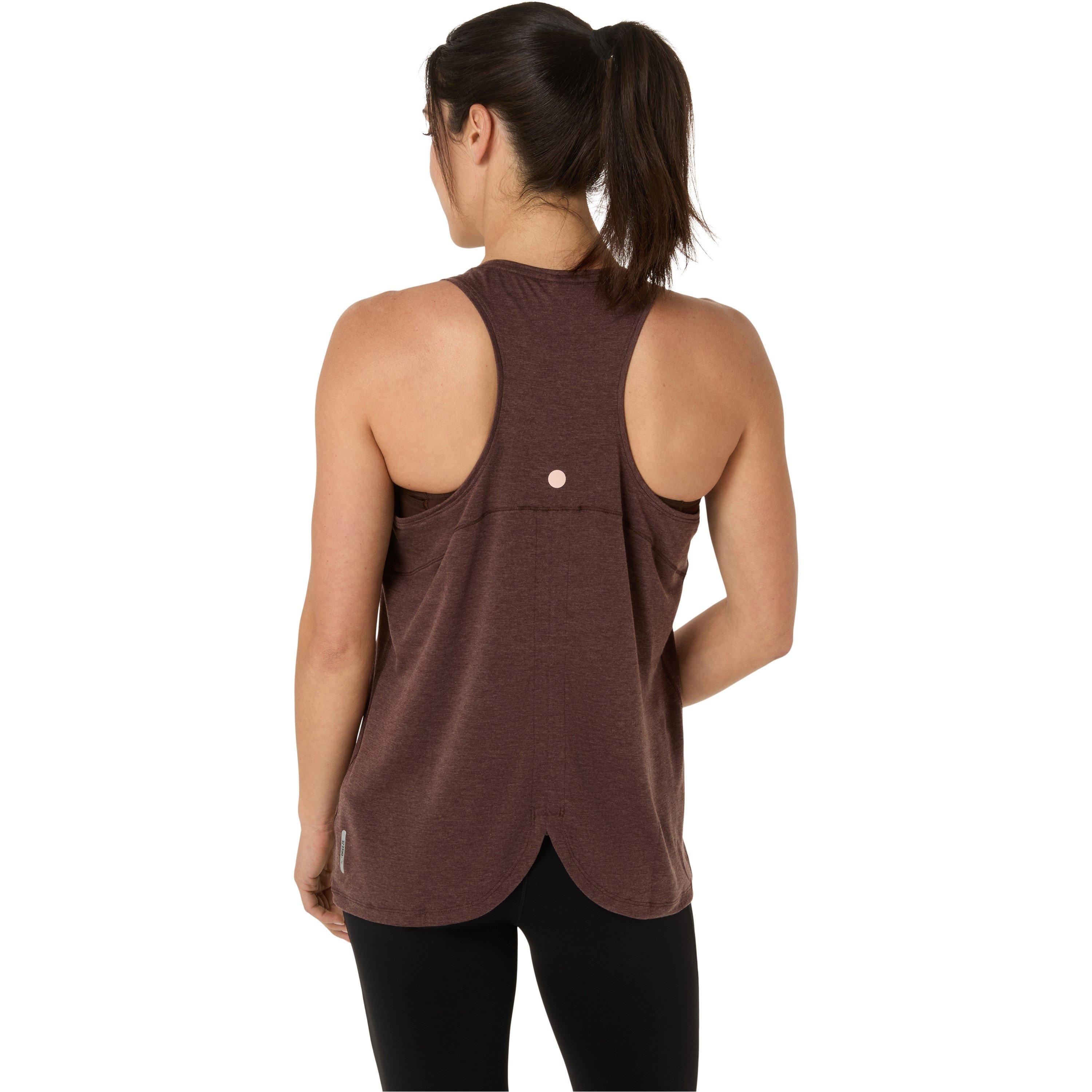 Coffee Heather - Asics - Nagino Run Adjustable Tank Womens - 2