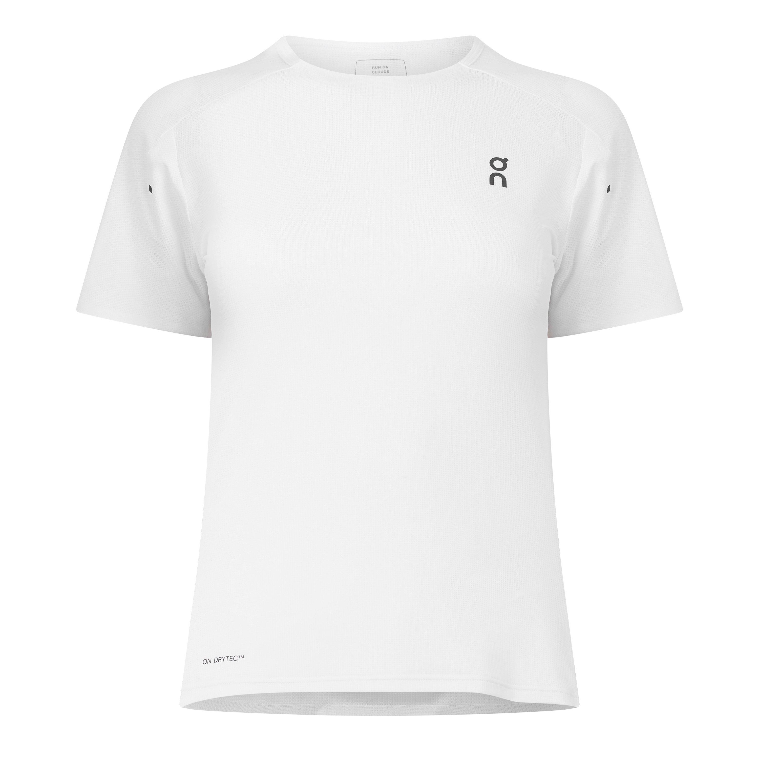 On Women's Performance Short Sleeve Running T-Shirt - White/Silver - 8 (XS)