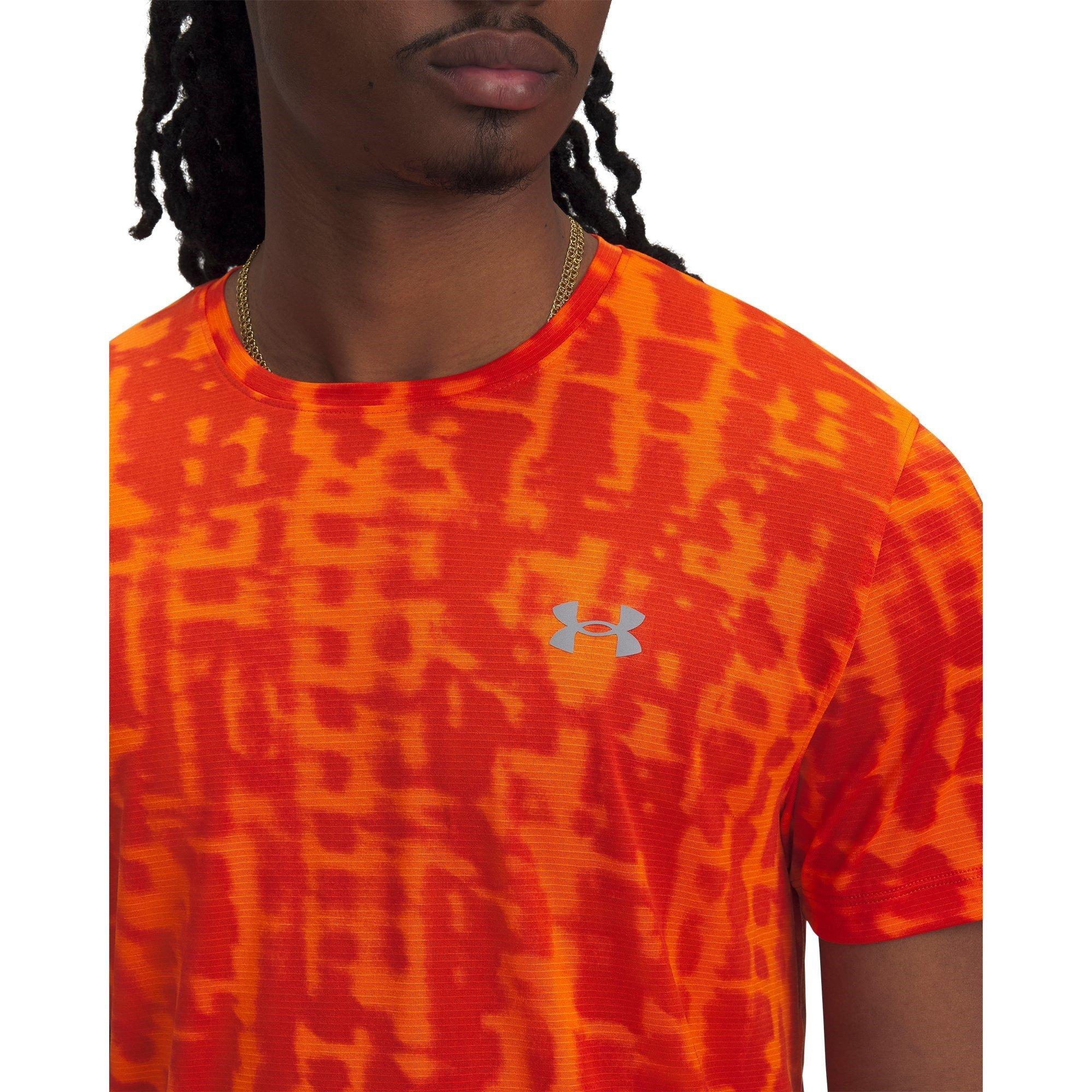 Orange - Under Armour - Men's Launch Print Short-Sleeve Performance Top - 3