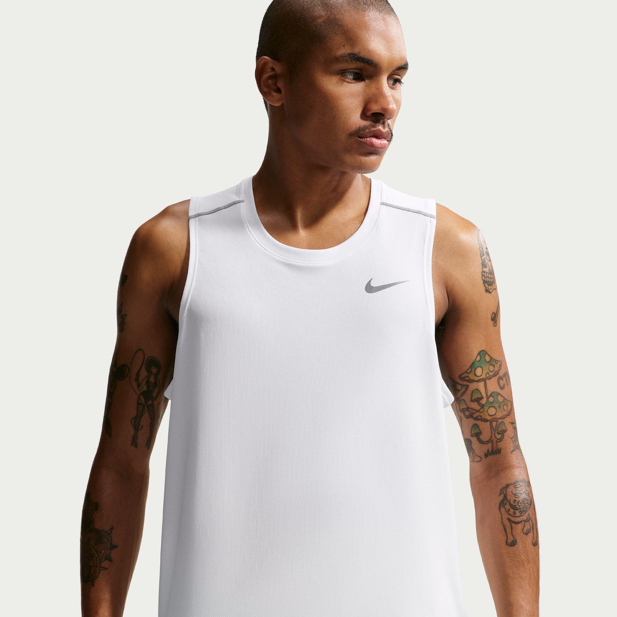White - Nike - Men's Performance Running Vest - 1