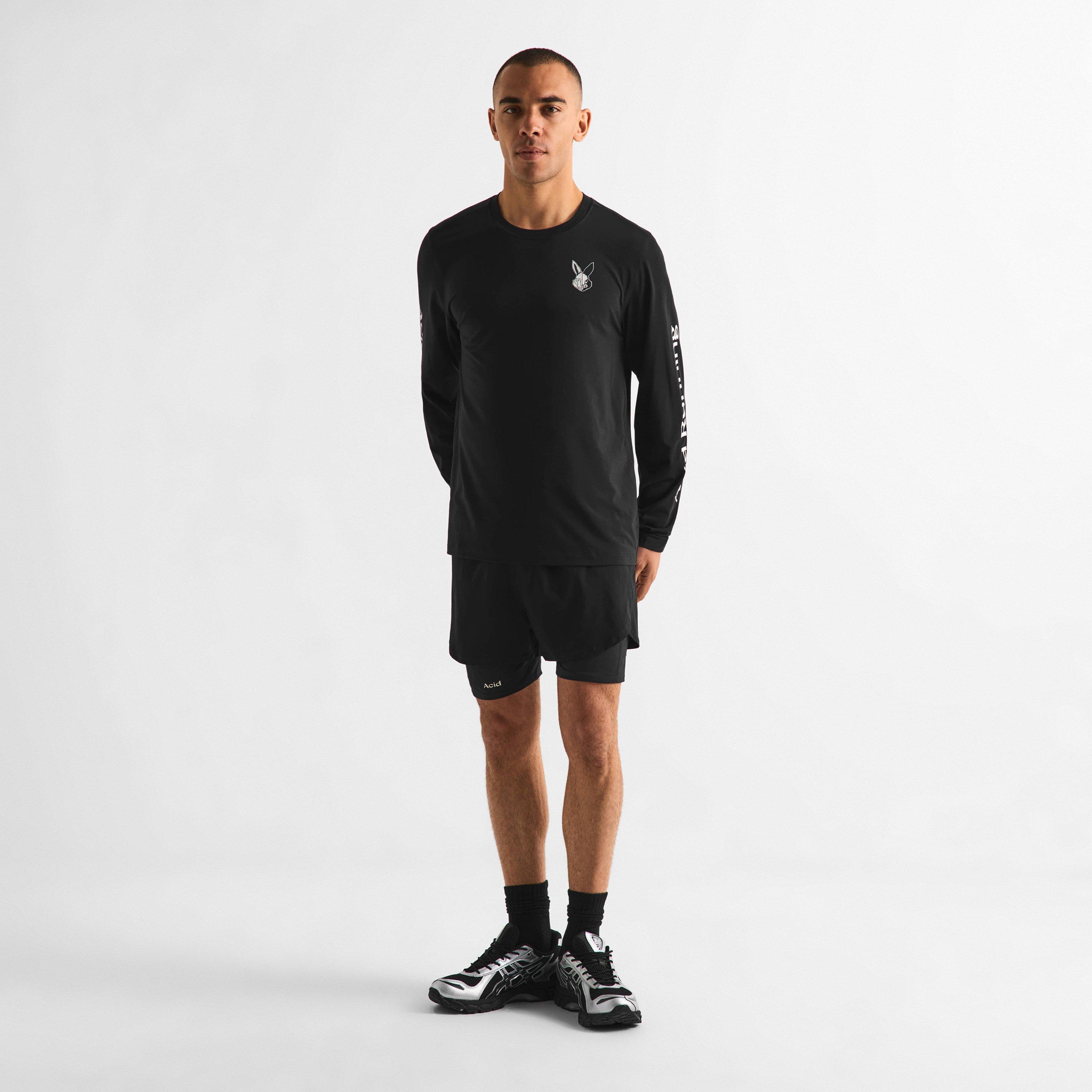 Black - Acid Running - 2-in-1 Running Shorts - 6