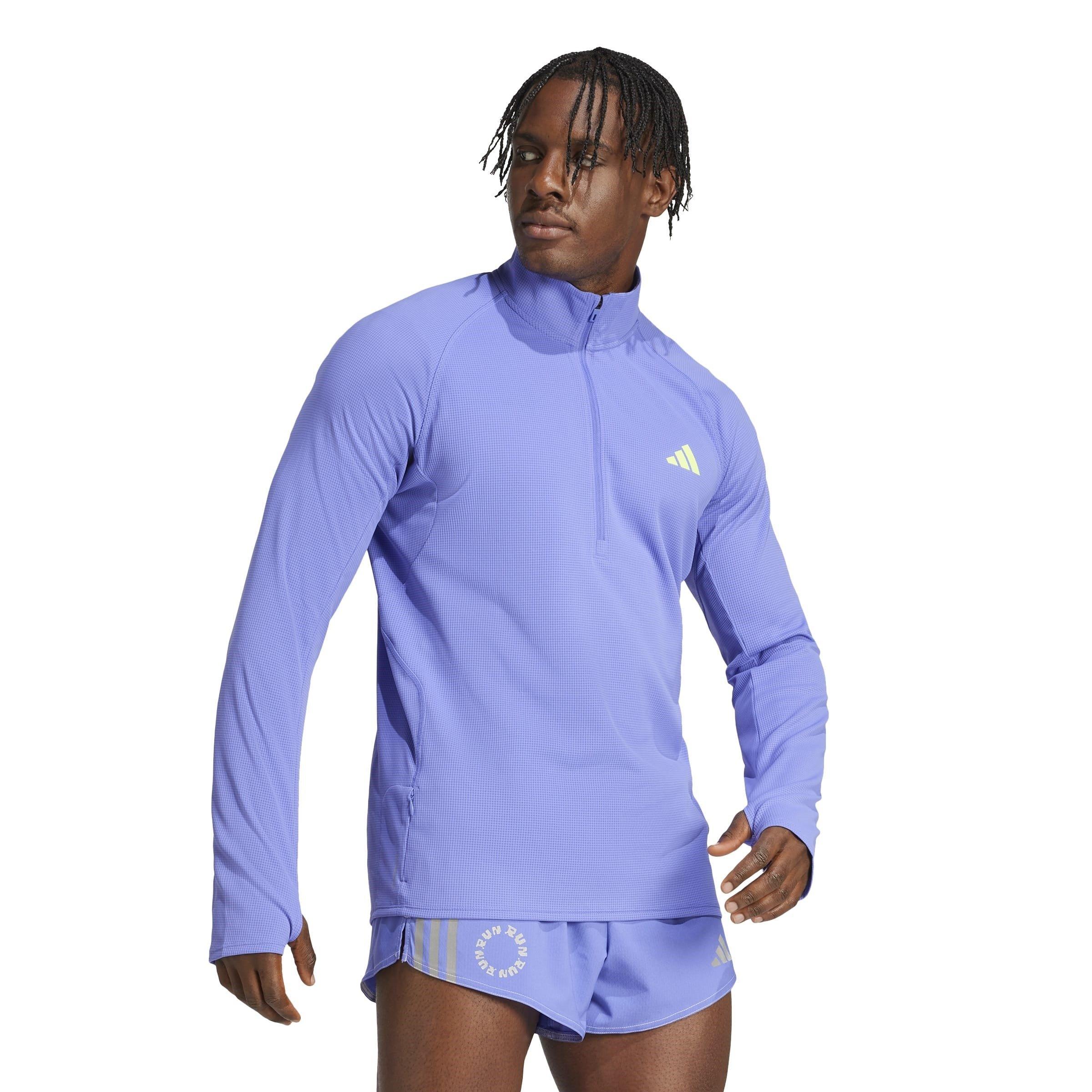 SECOBL - adidas - Adizero Running Quarter-Zip Long Sleeve Top Mens - 2