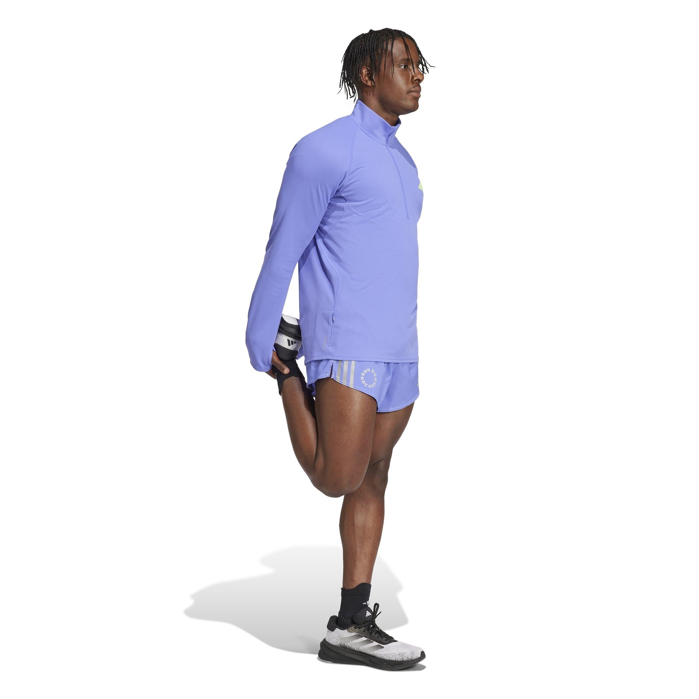 SECOBL - adidas - Adizero Running Quarter-Zip Long Sleeve Top Mens - 4