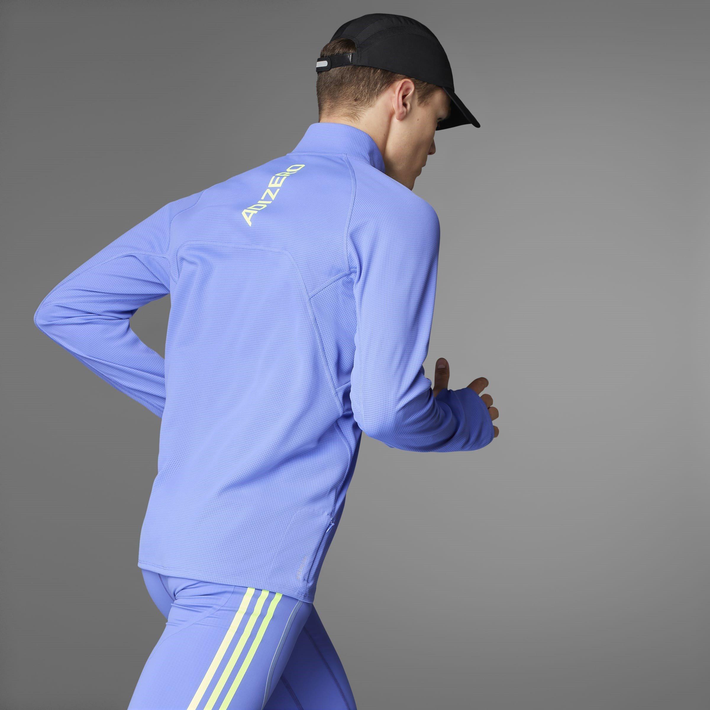 SECOBL - adidas - Adizero Running Quarter-Zip Long Sleeve Top Mens - 8