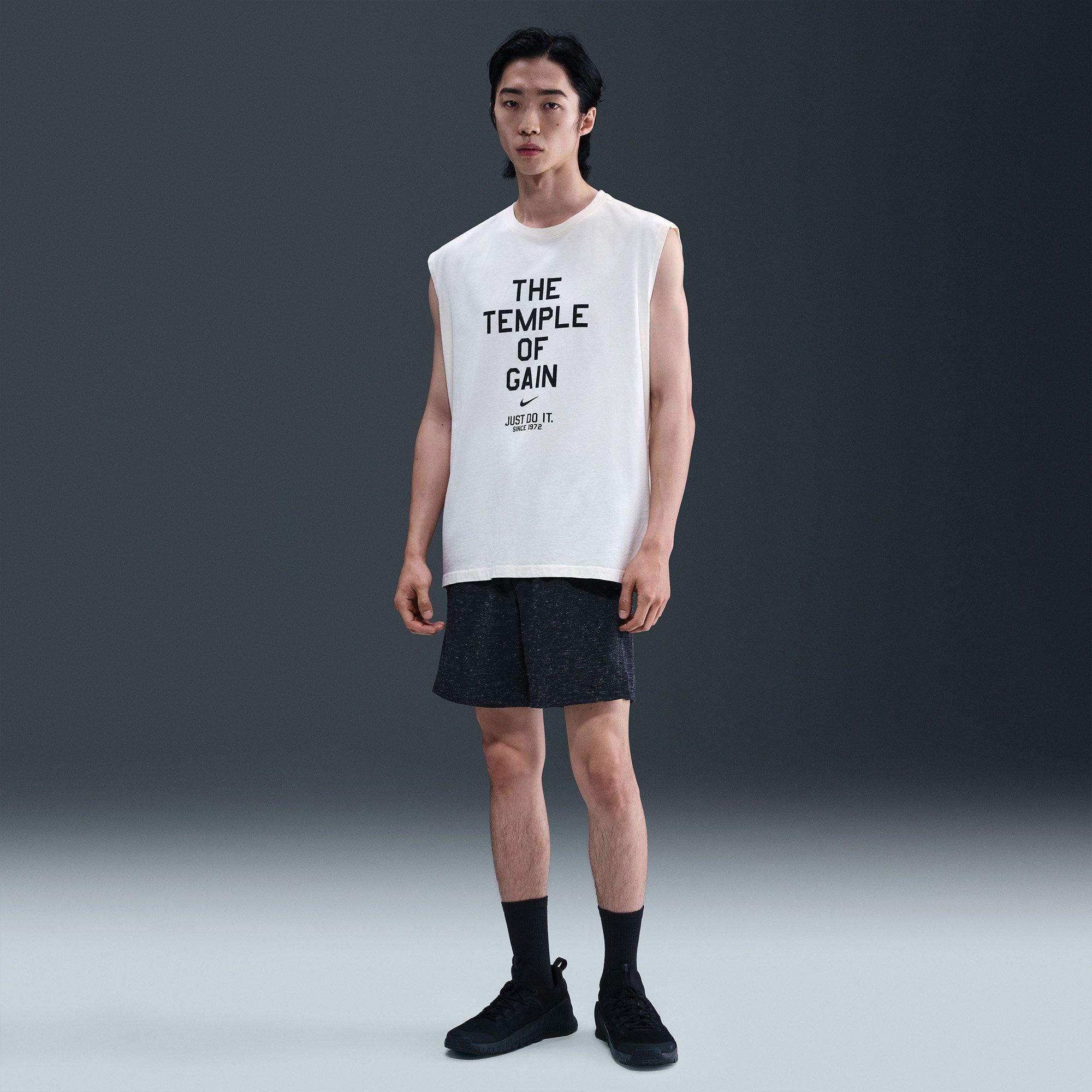 White - Nike - Dri Fit Mens Temple Vest - 2