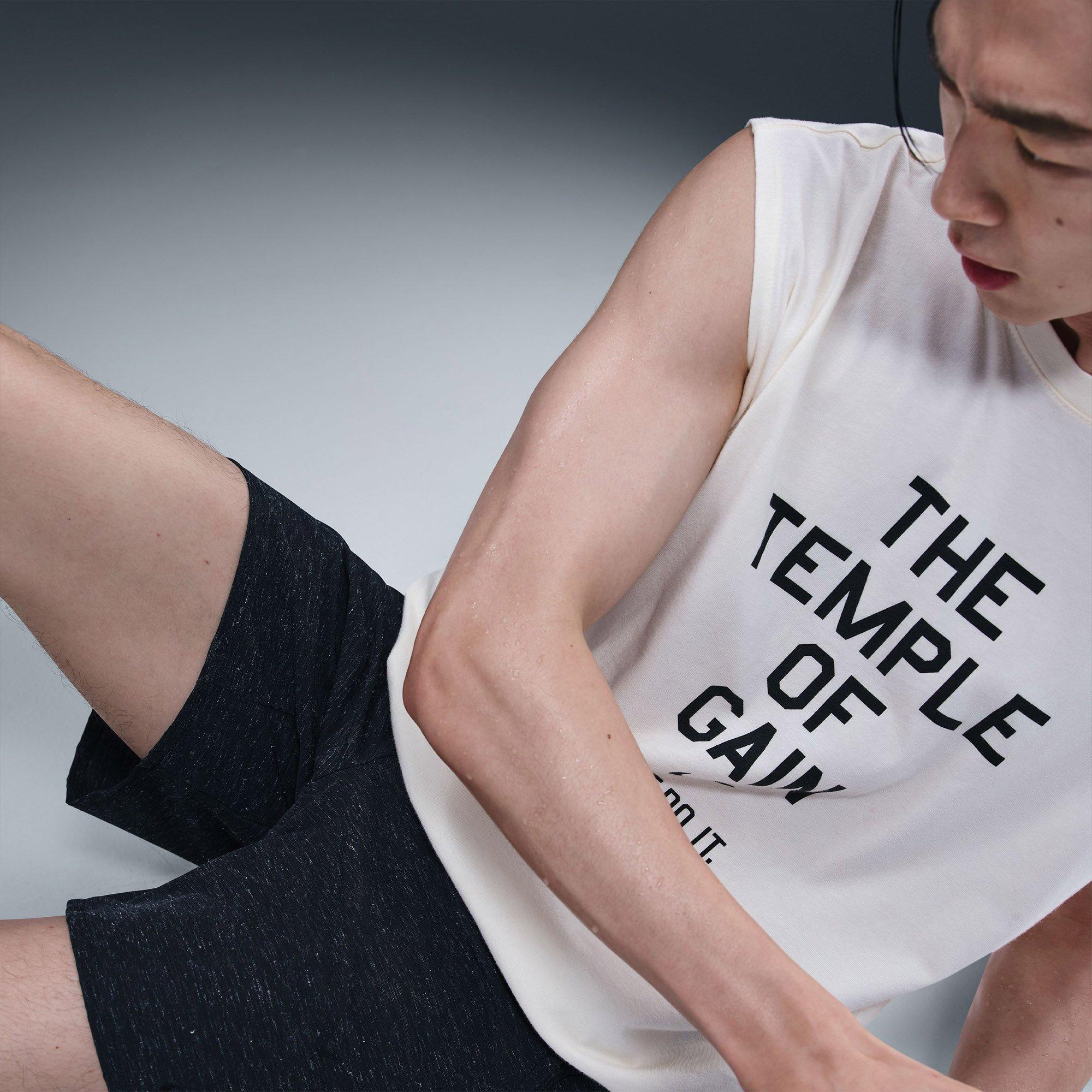 White - Nike - Dri Fit Mens Temple Vest - 4