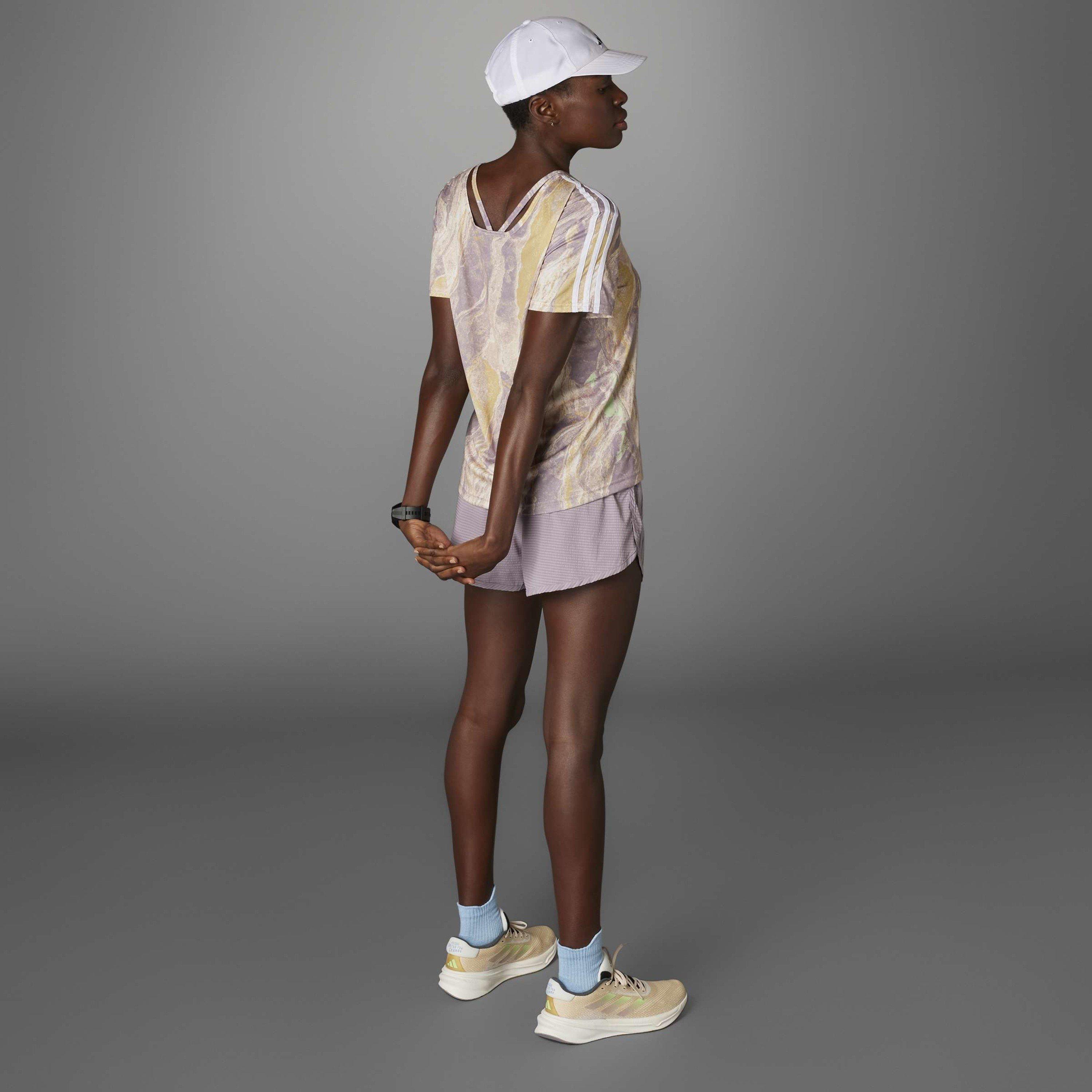 Beige - adidas - Short Sleeve Performance Running Top - 12