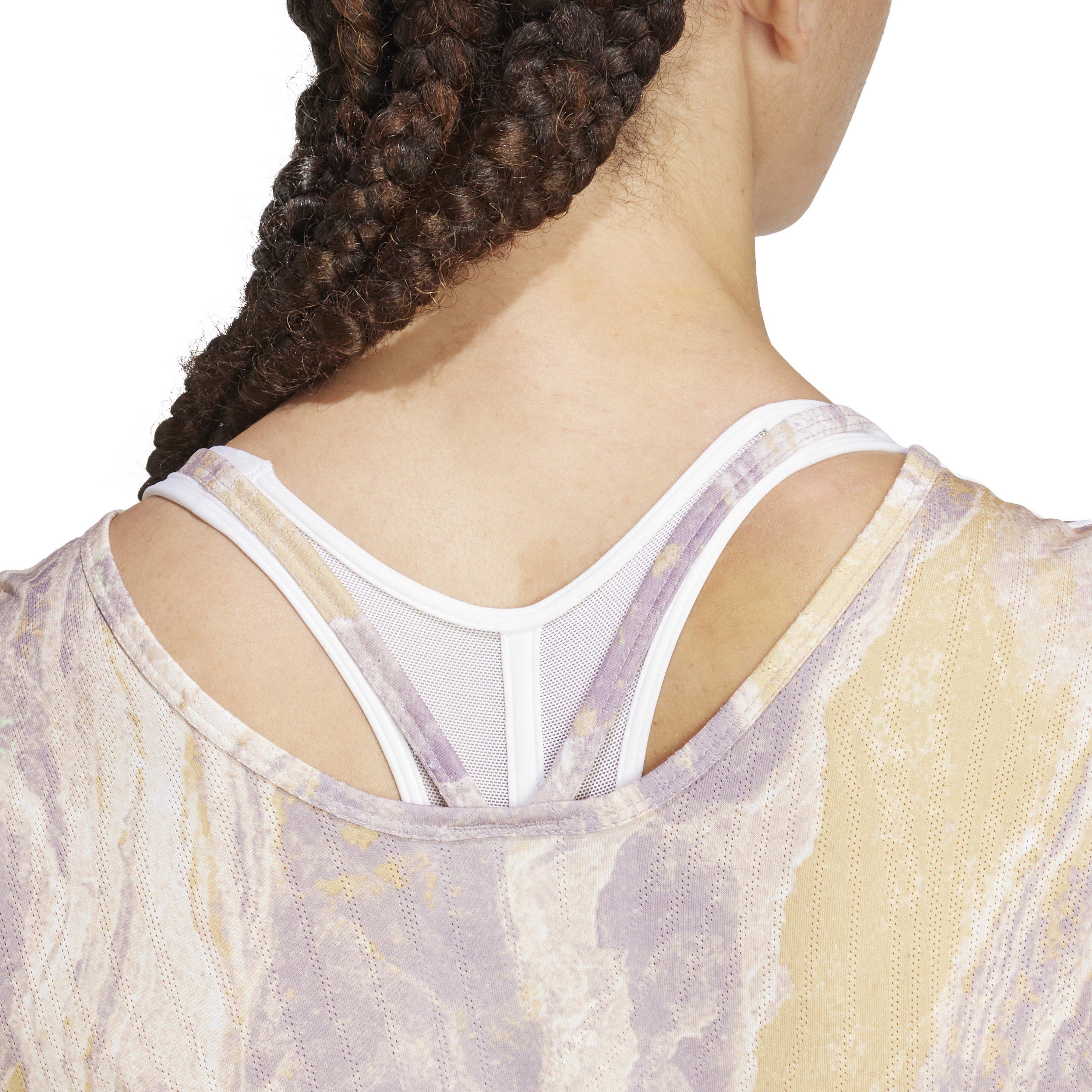 Beige - adidas - Short Sleeve Performance Running Top - 5