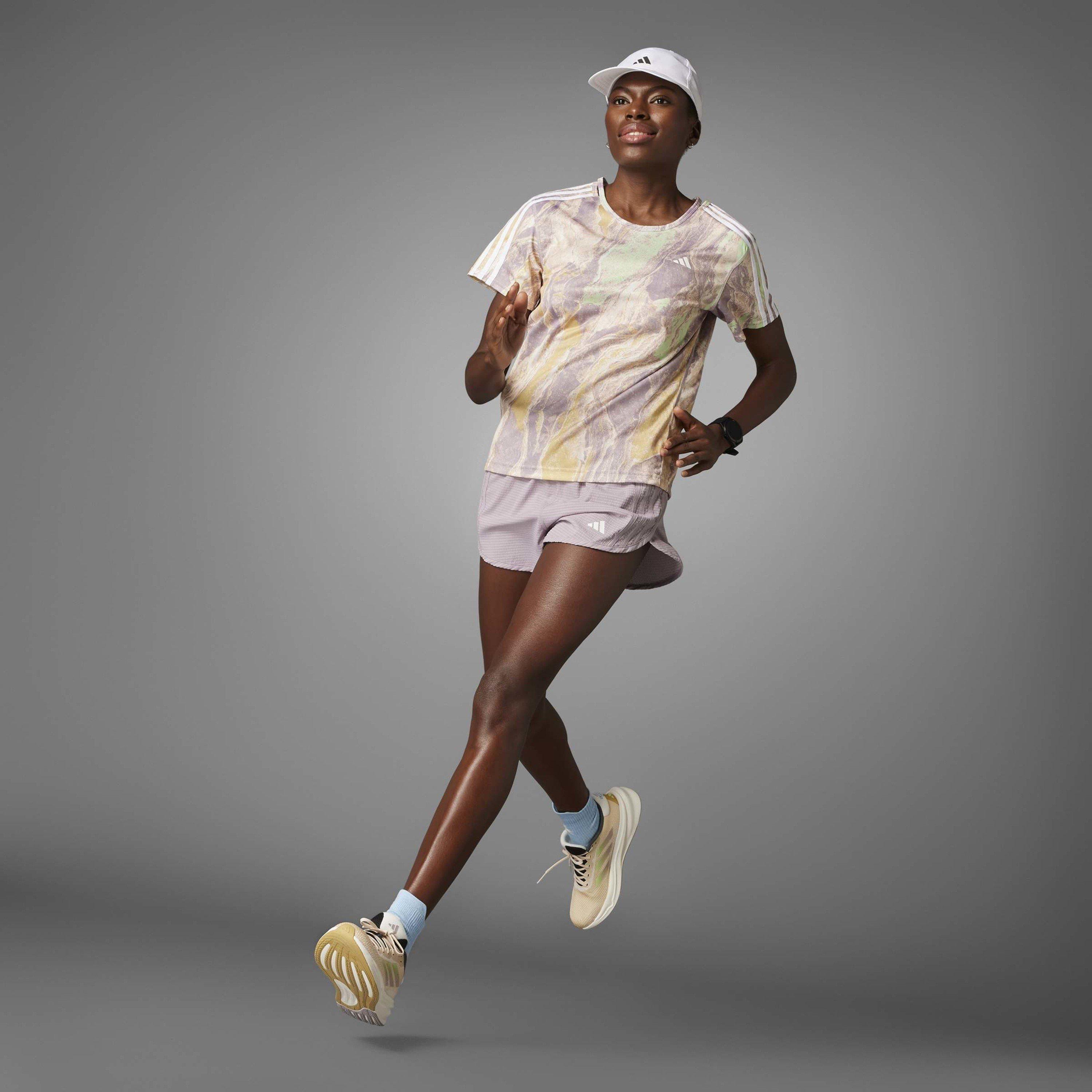 Beige - adidas - Short Sleeve Performance Running Top - 7