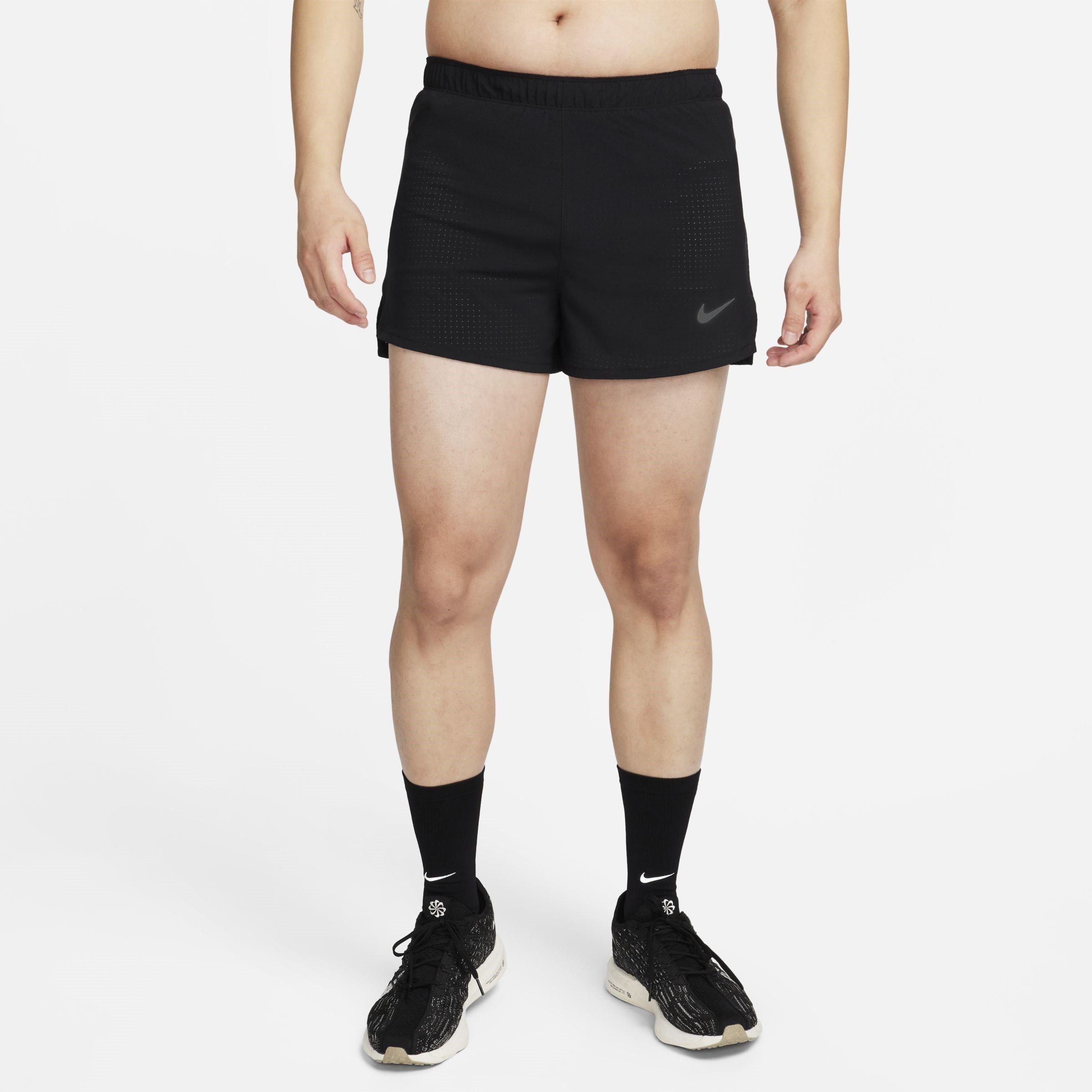 Black/R.Silver - Nike - Fast Mens Dri-FIT Brief-Lined Running Shorts - 3