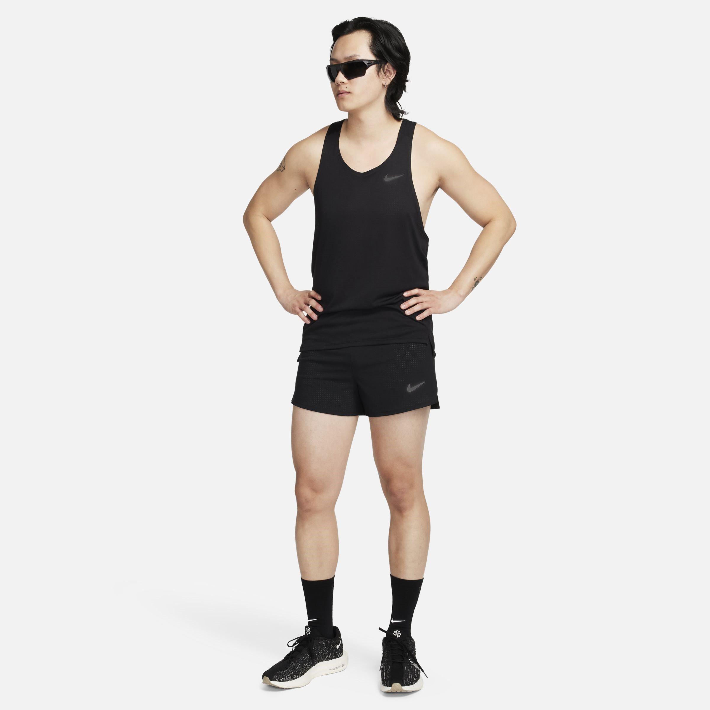 Black/R.Silver - Nike - Fast Mens Dri-FIT Brief-Lined Running Shorts - 7