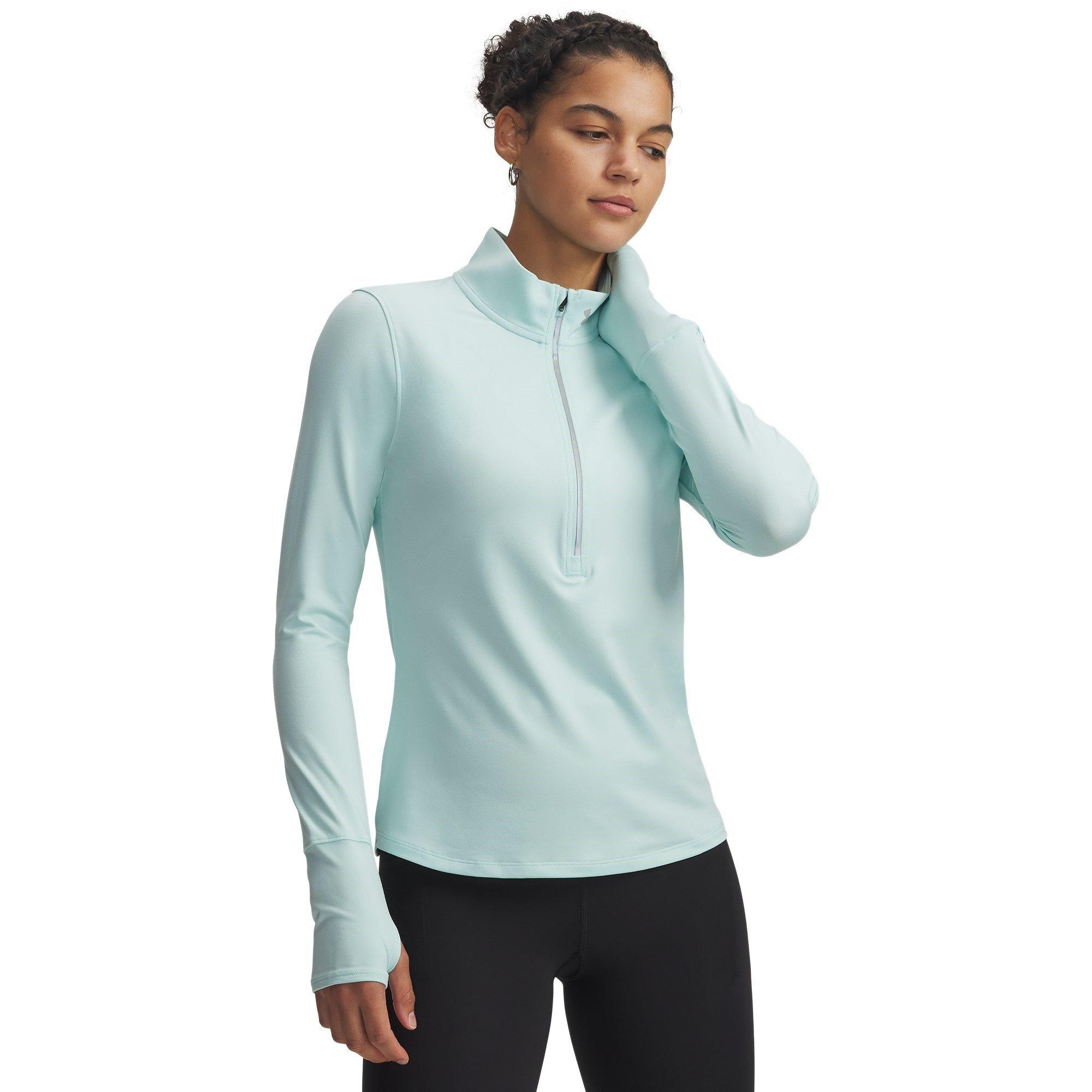 Mint/Reflective - Under Armour - Women's Qualifier Run Half Zip Long Sleeve Slim Fit Performance Running Jacket - 1