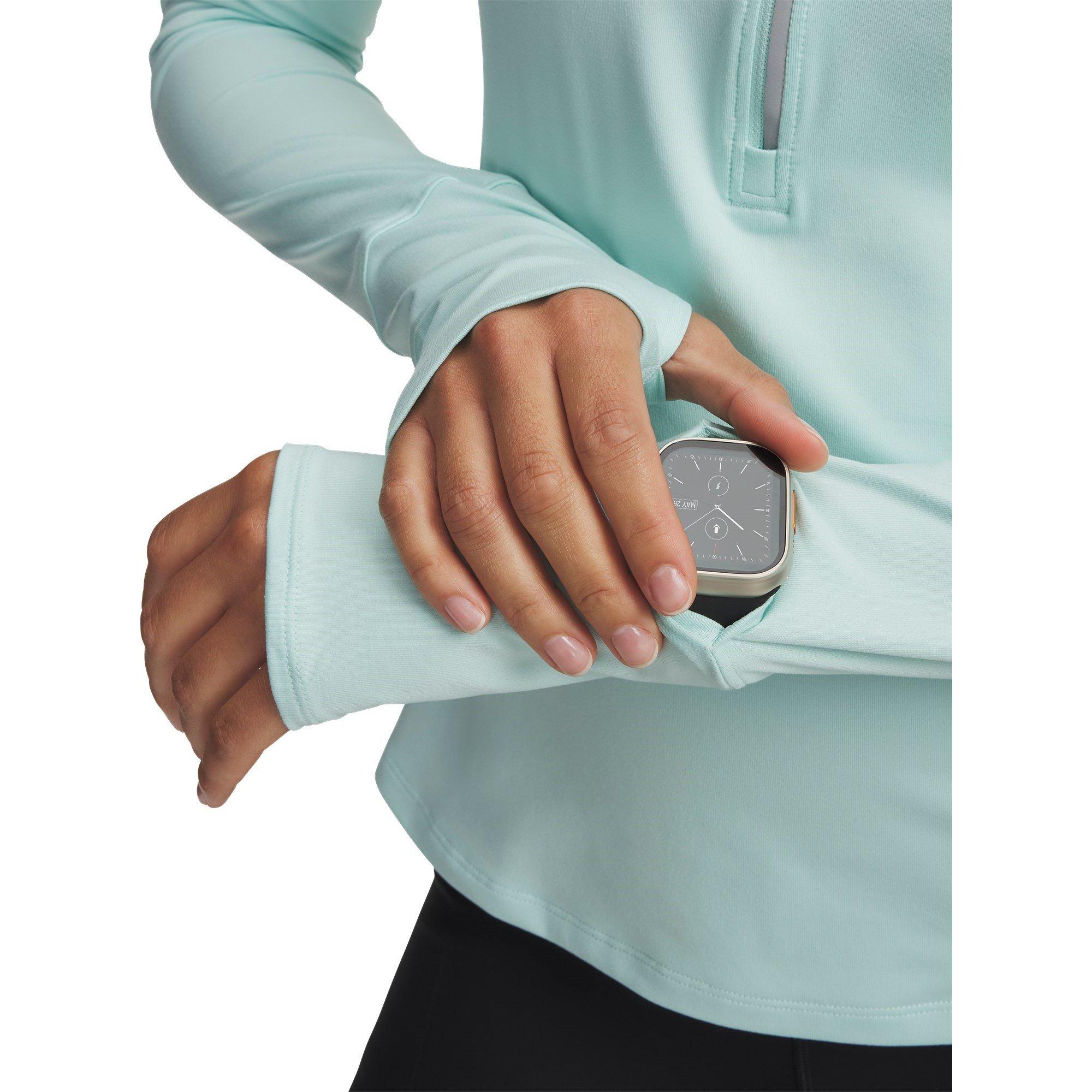 Mint/Reflective - Under Armour - Women's Qualifier Run Half Zip Long Sleeve Slim Fit Performance Running Jacket - 3