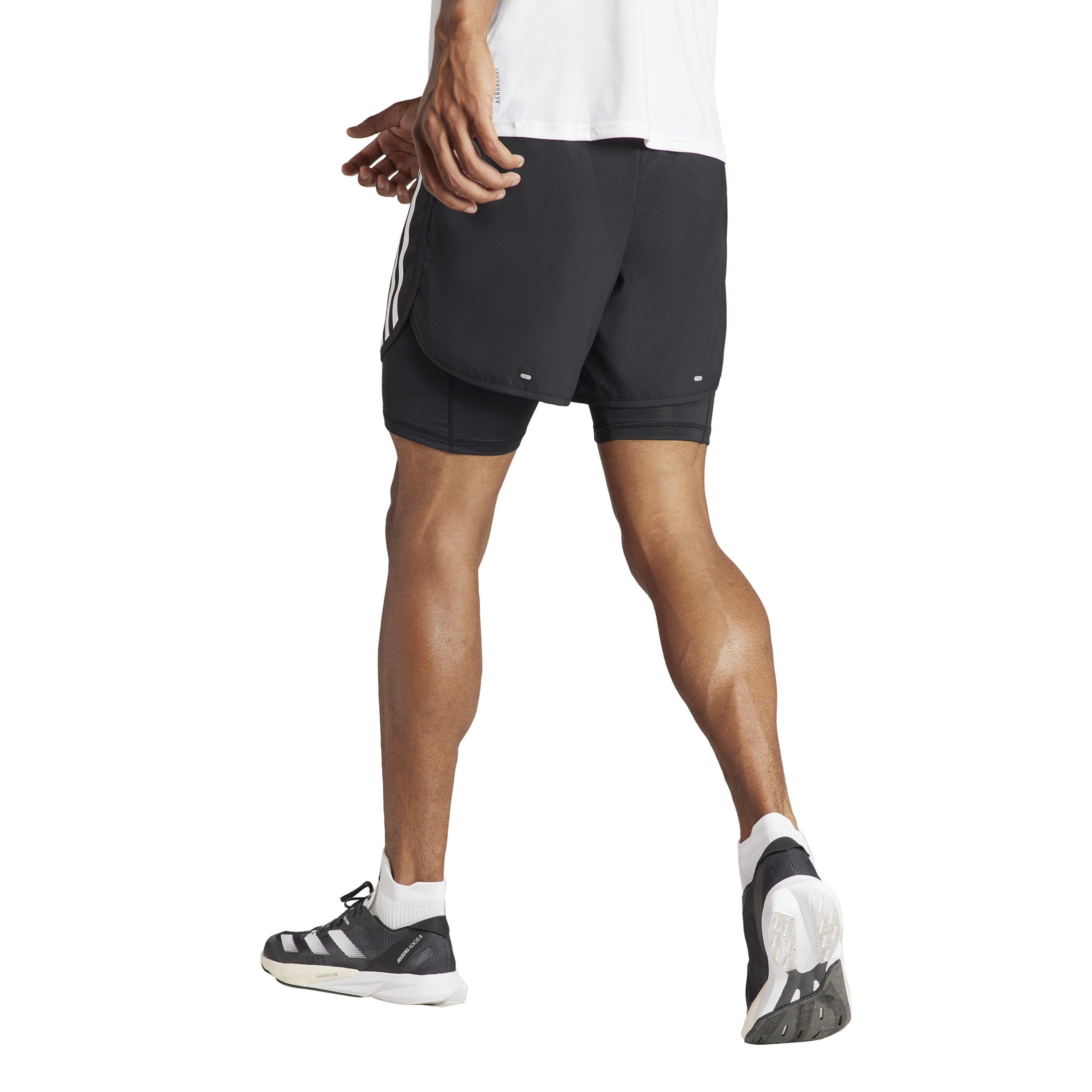 Black - adidas - Otr E 3s 2in1 S Running Short Mens - 3