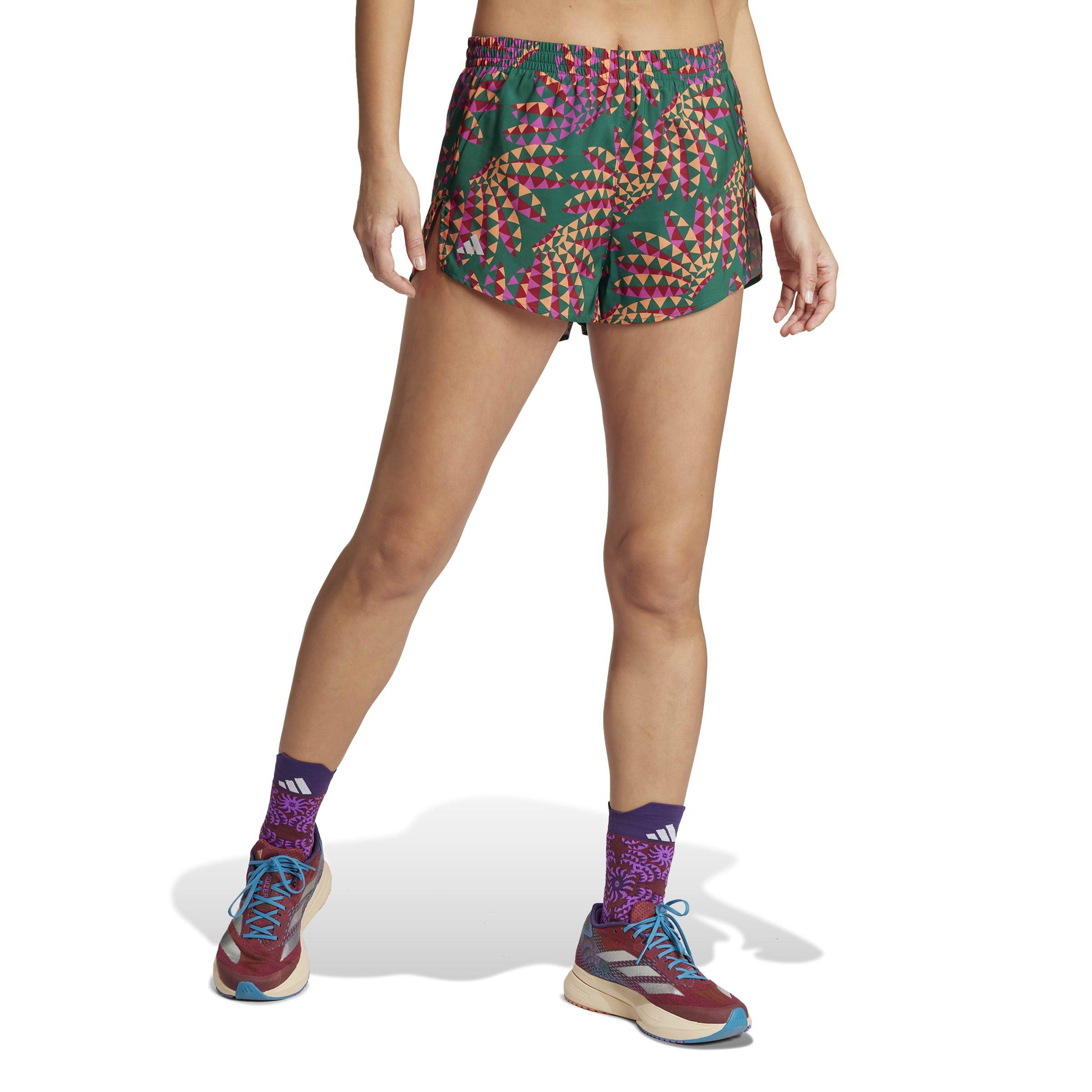 Grn - adidas - Adizero x FARM Running Shorts Womens - 2