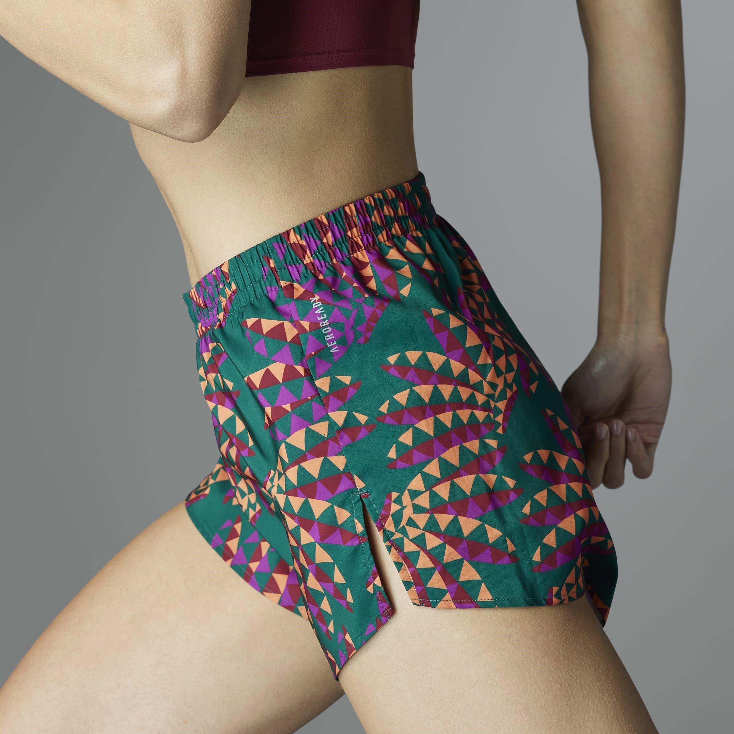 Grn - adidas - Adizero x FARM Running Shorts Womens - 15