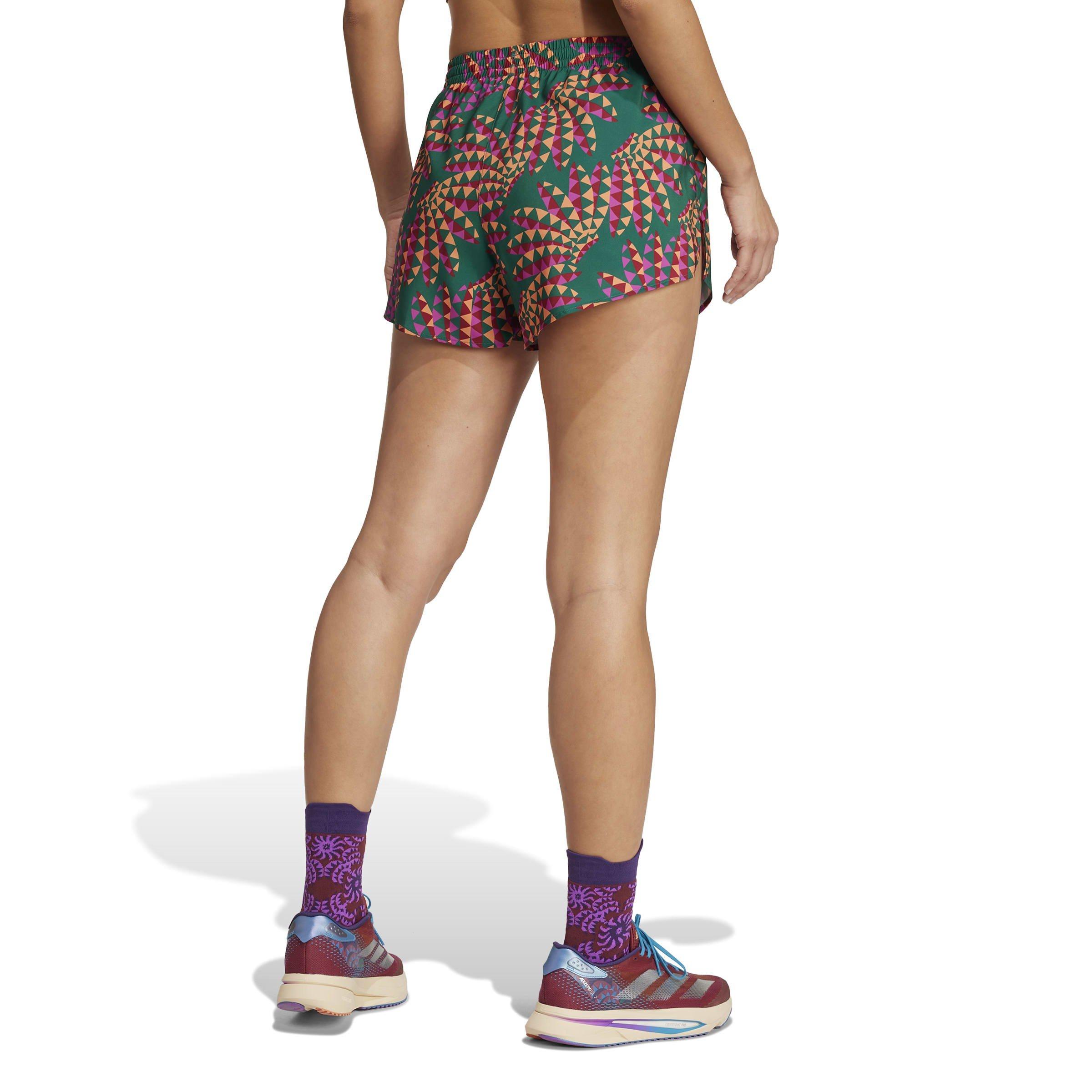 Grn - adidas - Adizero x FARM Running Shorts Womens - 3