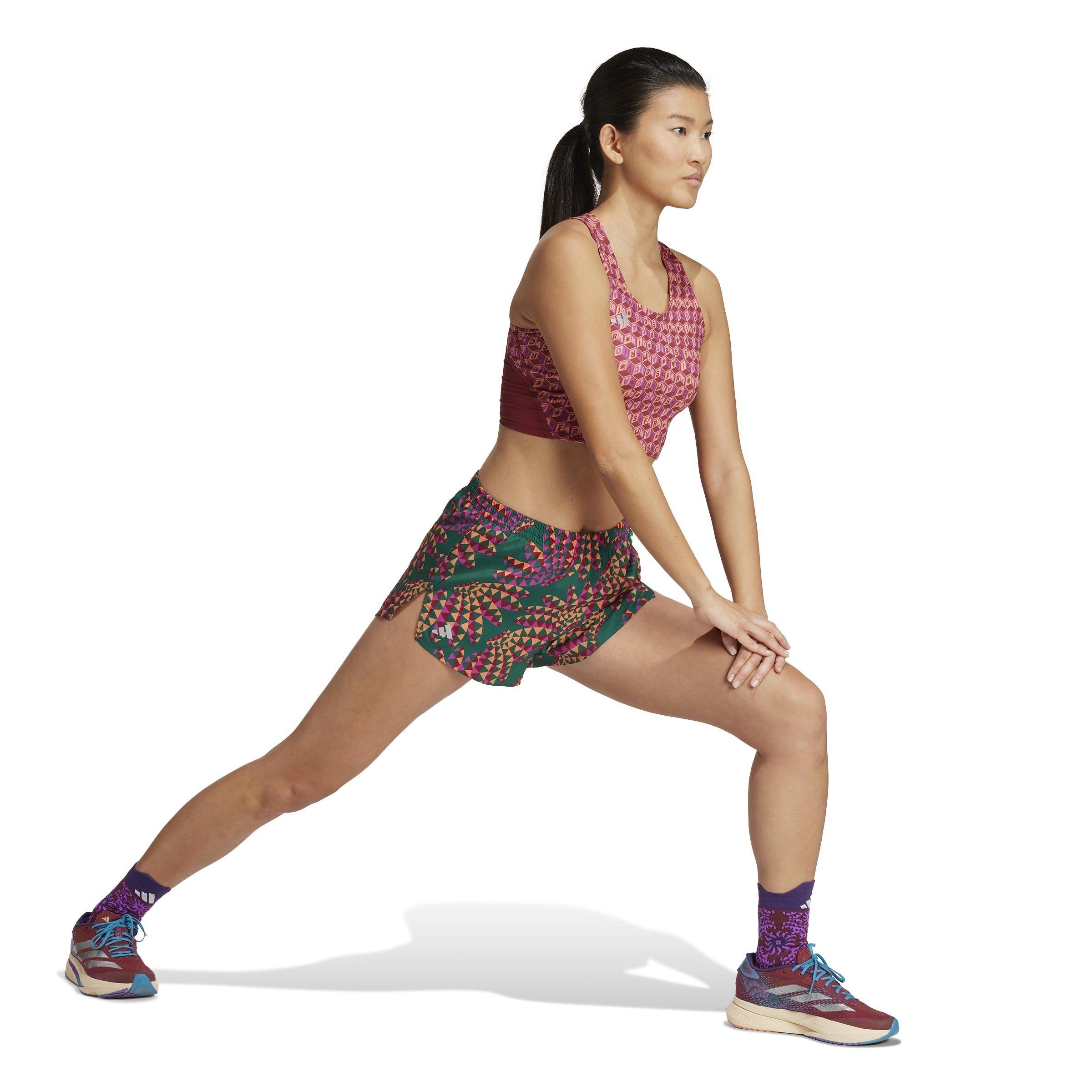 Grn - adidas - Adizero x FARM Running Shorts Womens - 4