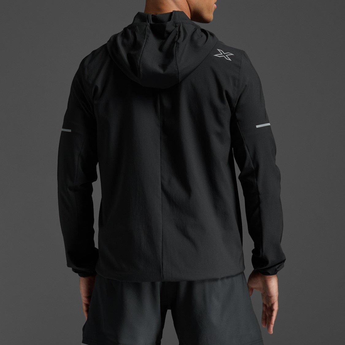 Black/Sil Ref - 2XU - Aero Performance Running Jacket - 2
