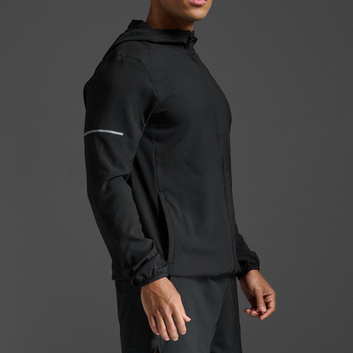 Black/Sil Ref - 2XU - Aero Performance Running Jacket - 3