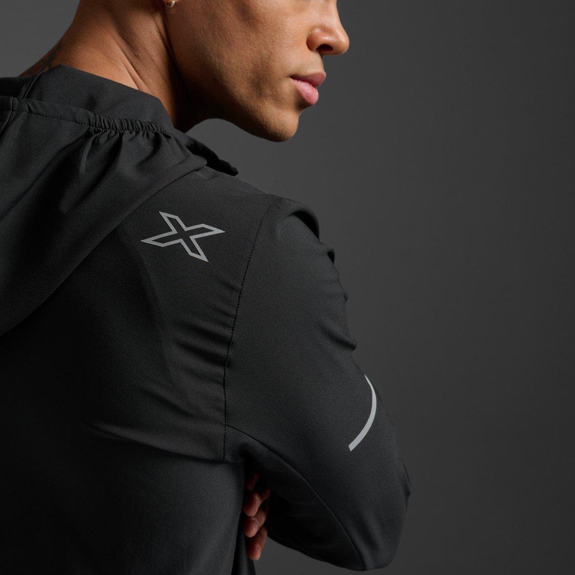 Black/Sil Ref - 2XU - Aero Performance Running Jacket - 4