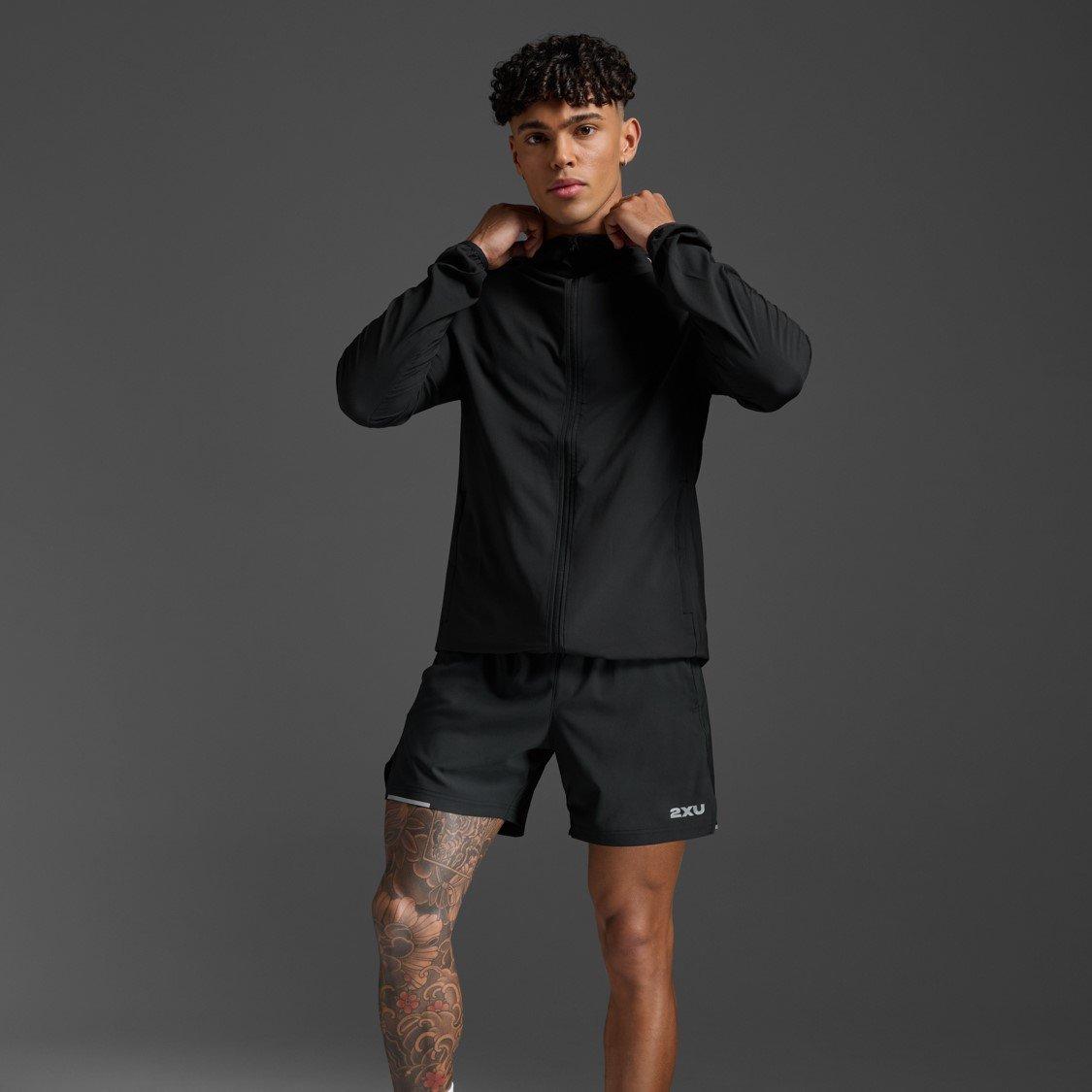 Black/Sil Ref - 2XU - Aero Performance Running Jacket - 5