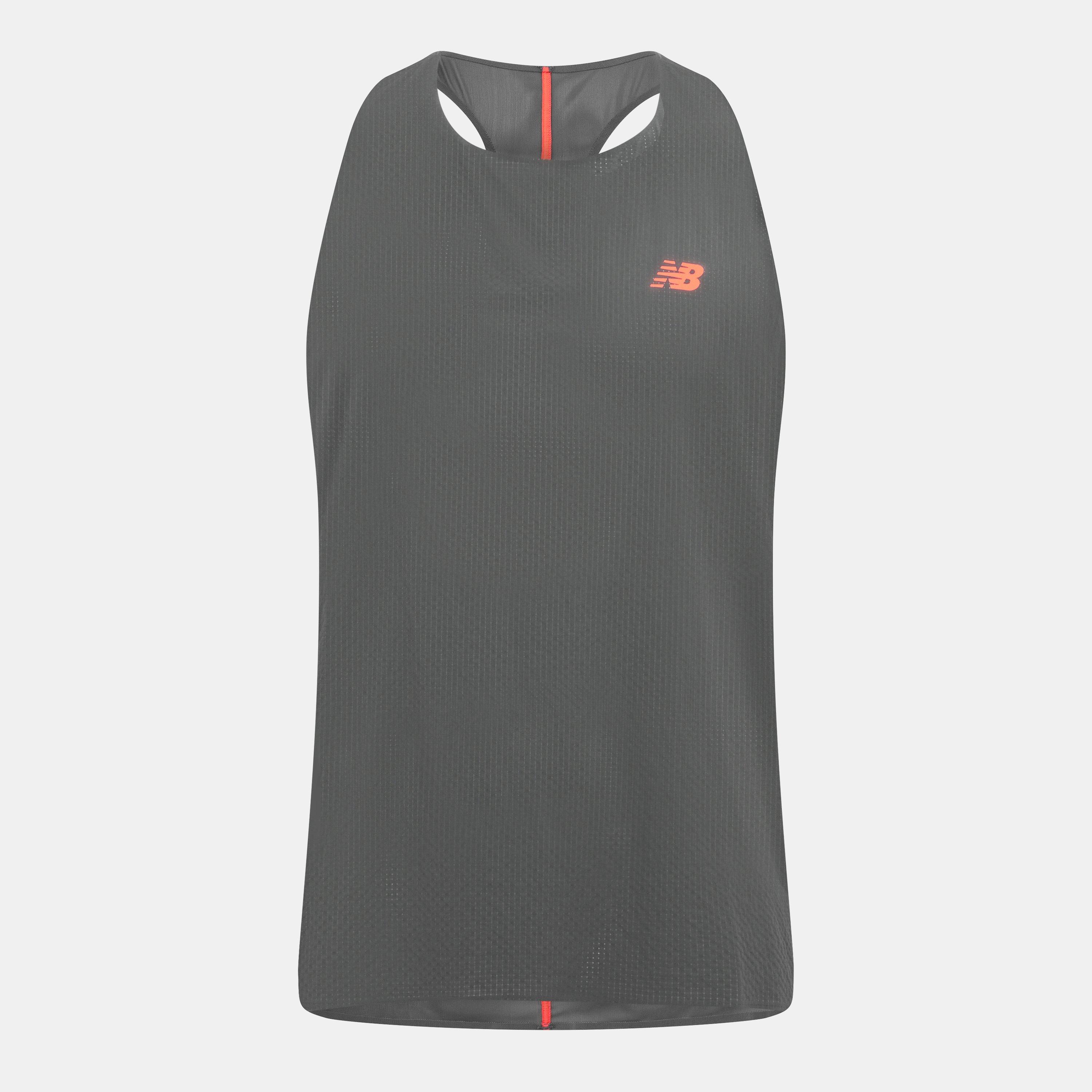 Grey/Red - New Balance - Men's Race Day Performance Running Vest - 1