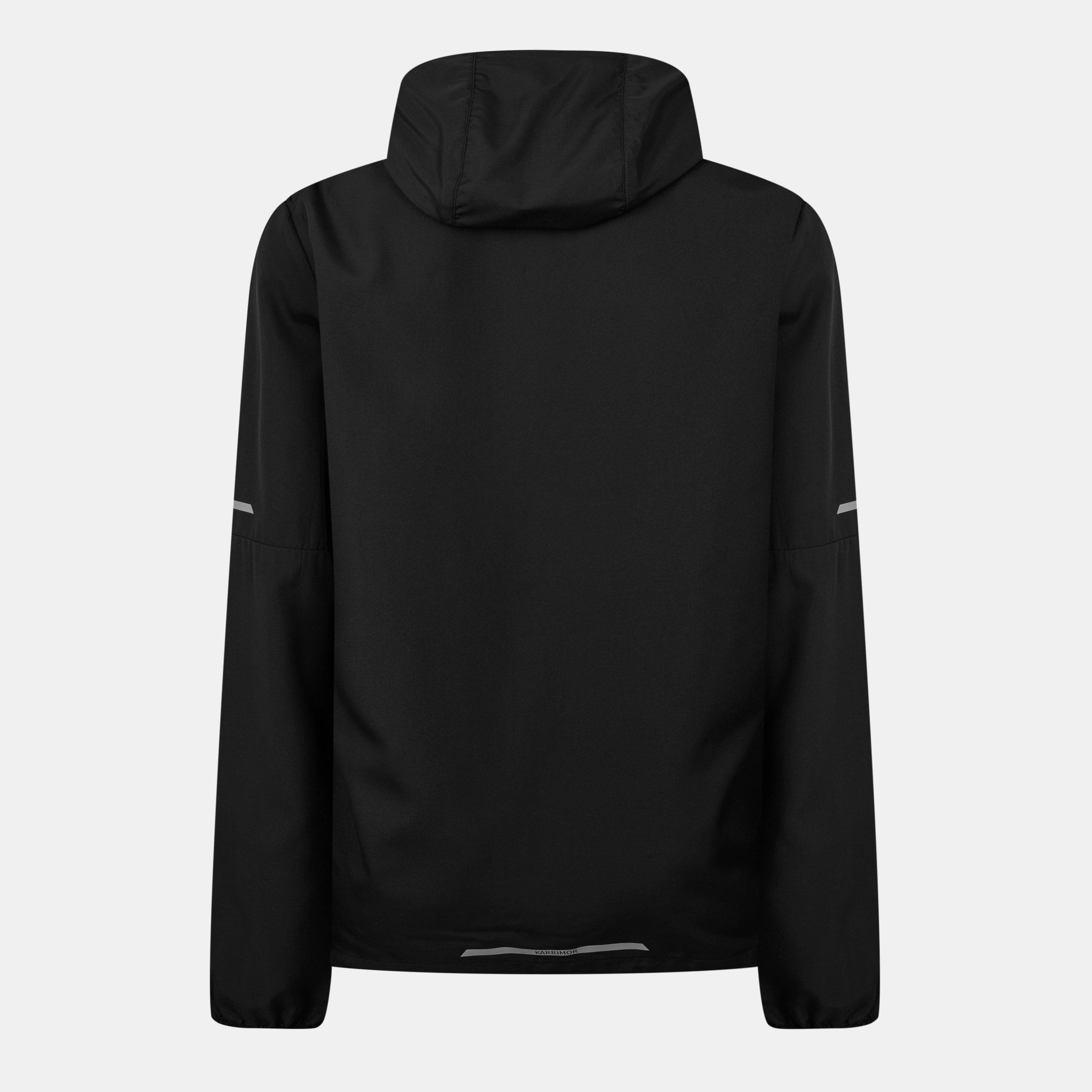 Black - Karrimor - Men's  Water Resistant Hooded Long Sleeve Performance Running Jacket - 9