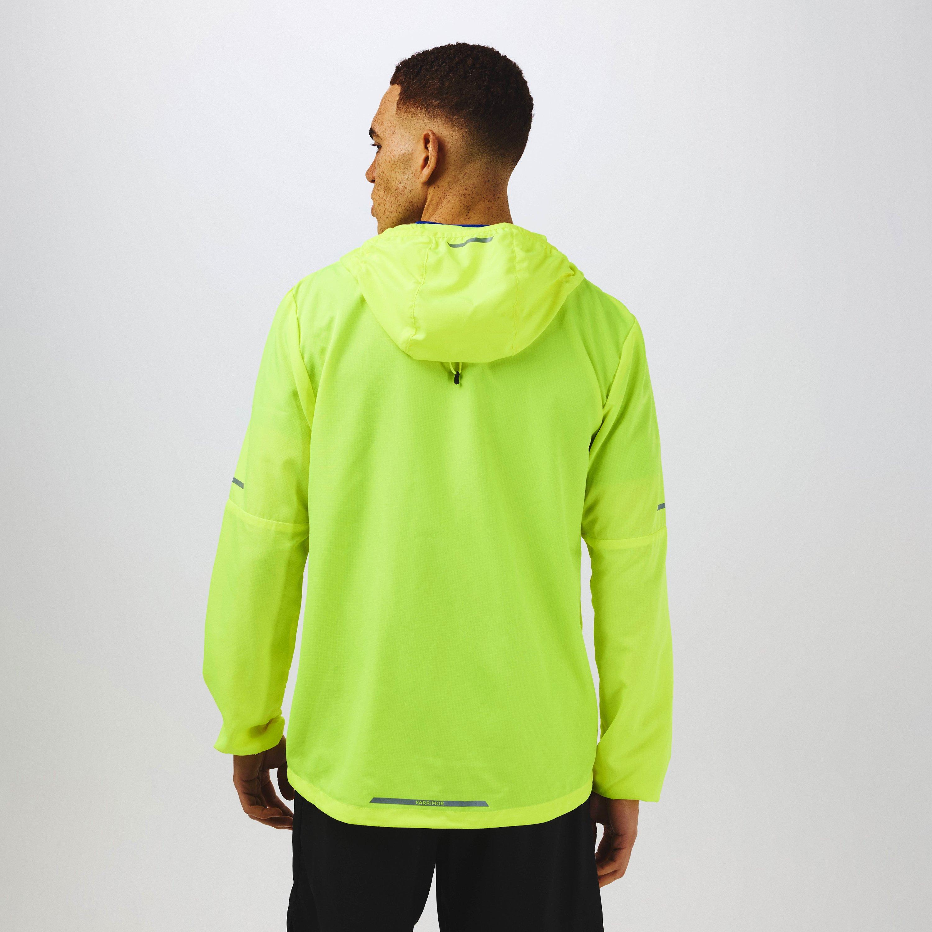 Fluo Yellow - Karrimor - Water Resistant Hooded Long Sleeve Performance Running Jacket - 2
