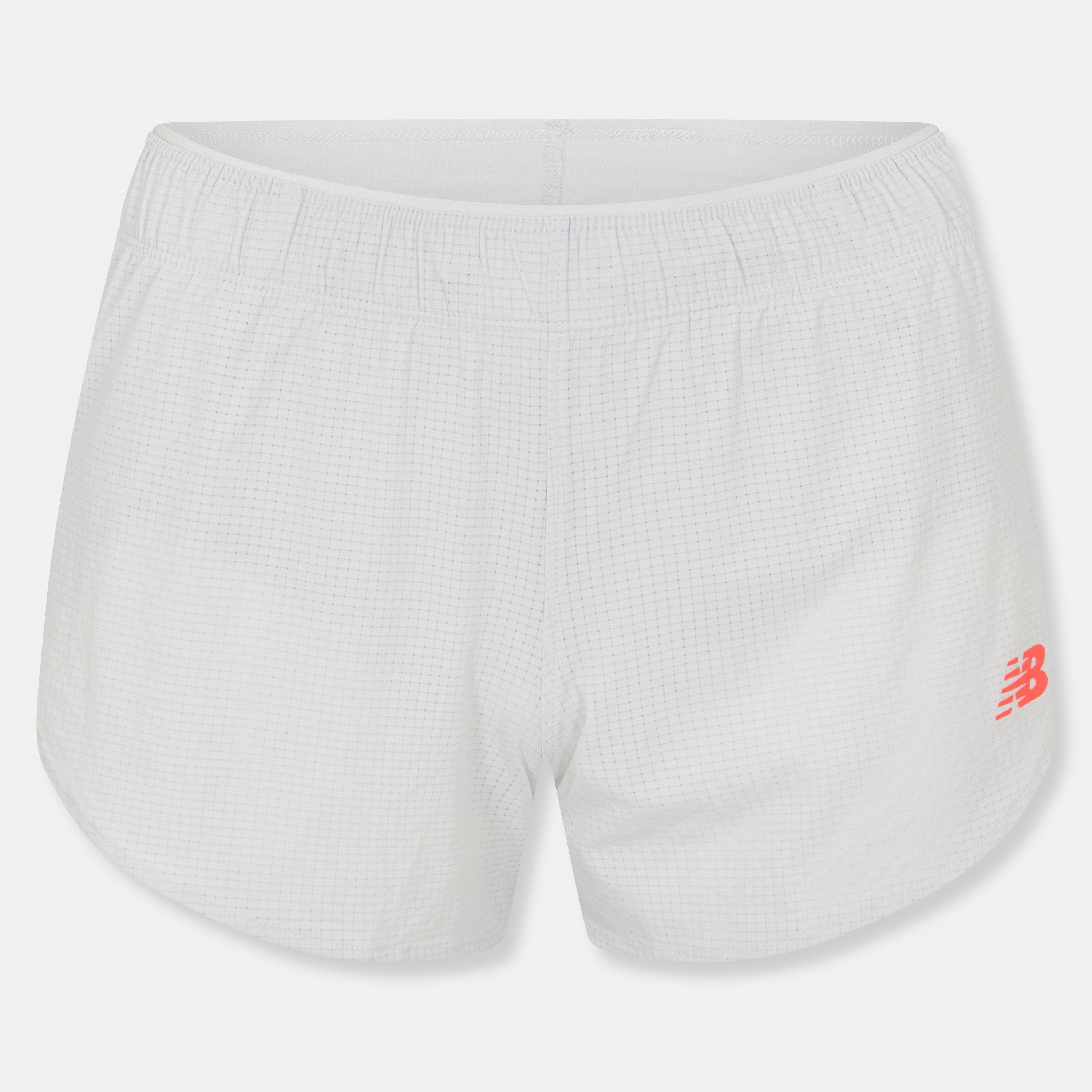 Grey/Red - New Balance - Women's Race Day Running Shorts - 1
