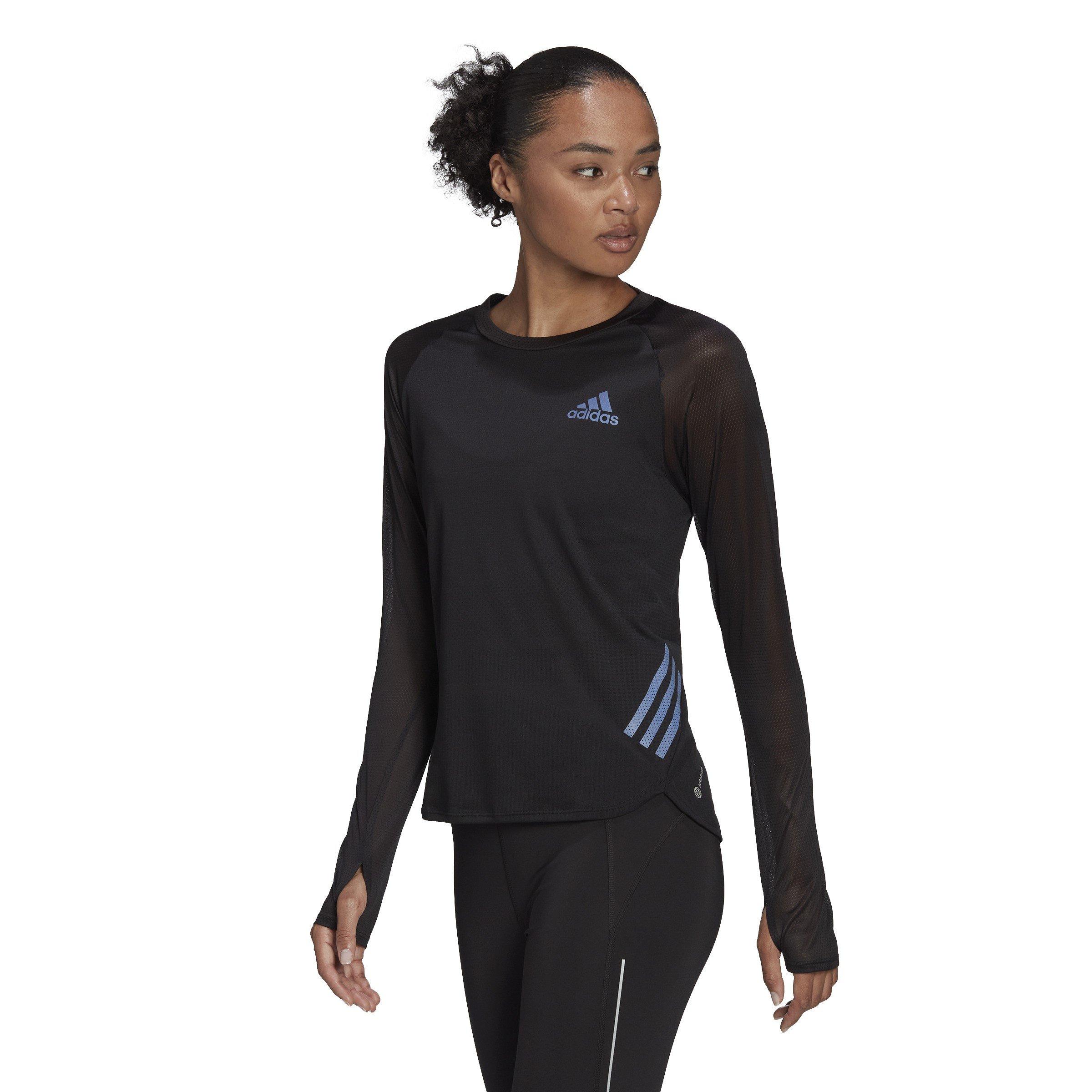 BLACK - adidas - ADIZERO Long-Sleeve Performance Running Top - 2