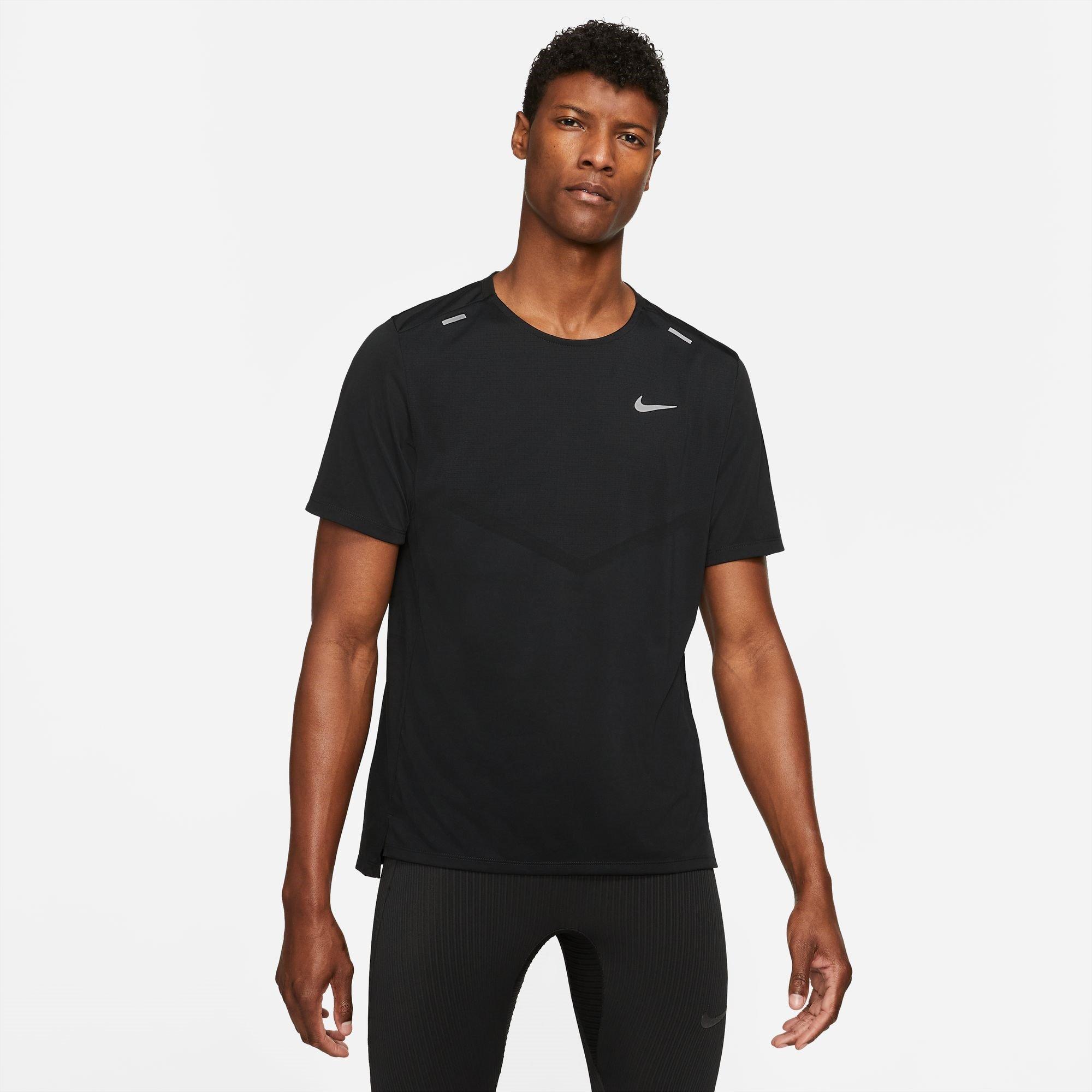 Crna - Nike - Dri-FIT Rise 365 Men's Short-Sleeve Running Top - 1